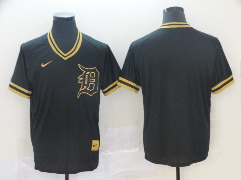 Men's Detroit Tigers Black Blank Replica Jerseys