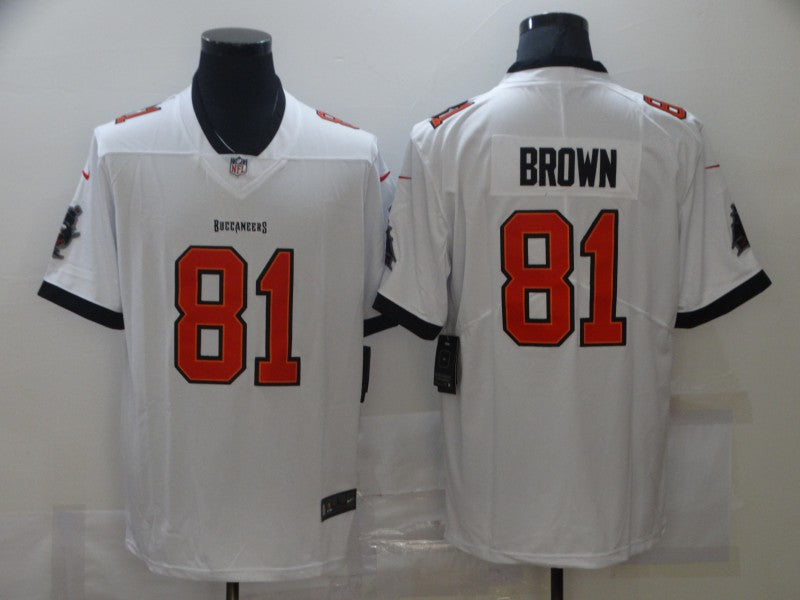 Men's Tampa Bay Buccaneers Antonio Brown #81 White Game Jerseys