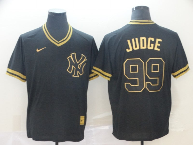 Men's New York Yankees Aaron Judge #99 Black Authentic Game Jerseys