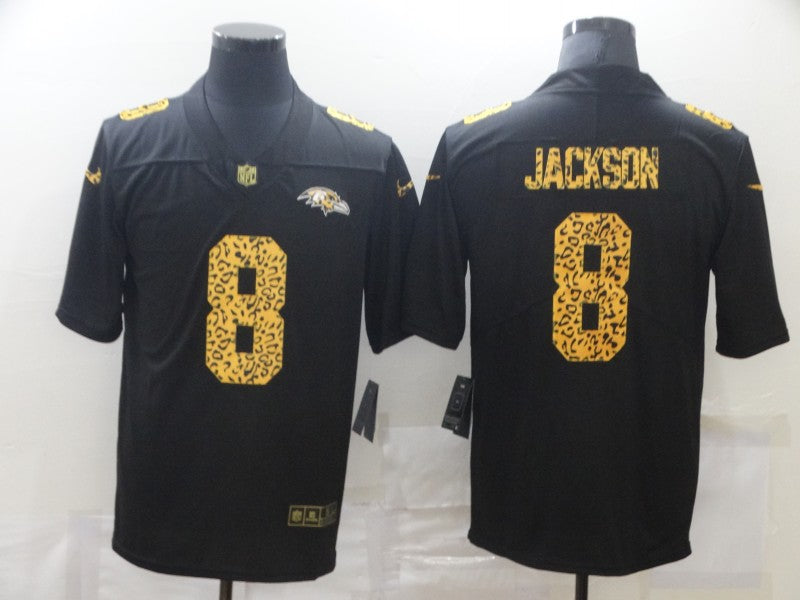 Men's Baltimore Ravens Lamar Jackson #8 Black Game Player Jerseys