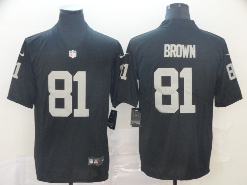 Men's Las Vegas Raiders Tim Brown #81 Black Game Player Jerseys