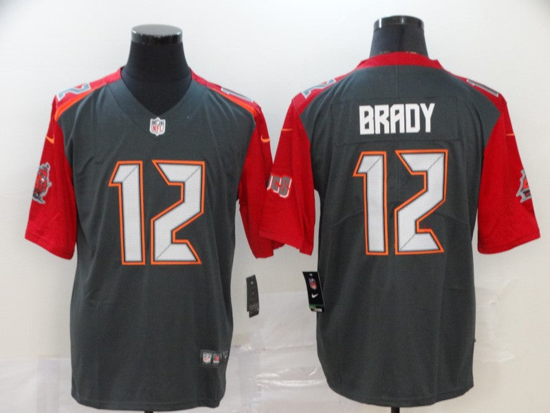 Men's Tampa Bay Buccaneers Tom Brady #12 Gray Game Player Jerseys