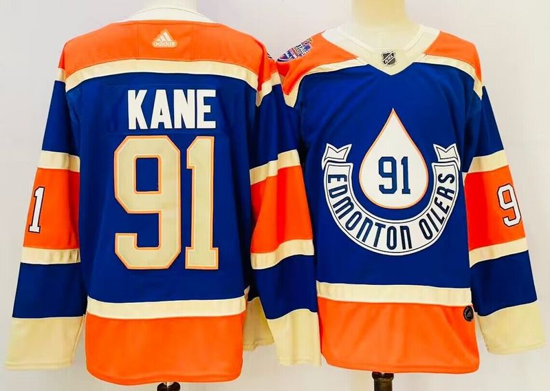Men's Edmonton Oilers Evander Kane #91 Blue Game Jerseys