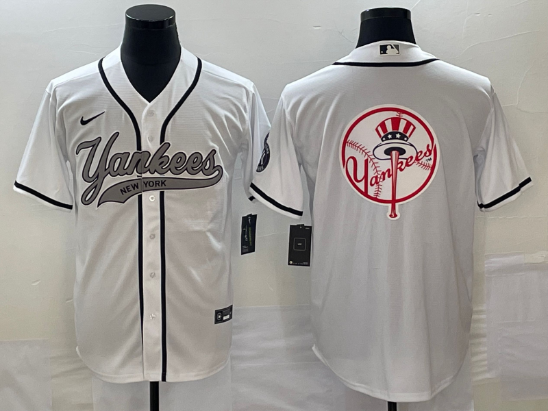 Men's New York Yankees White Replica Team Jerseys Joint Edition