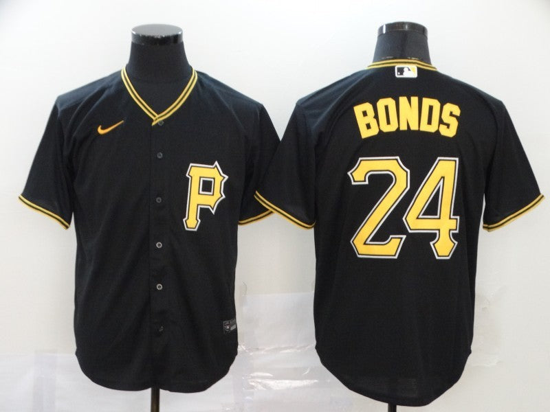 Men's Pittsburgh Pirates Barry Bonds #24 Black Replica Baseball Jerseys