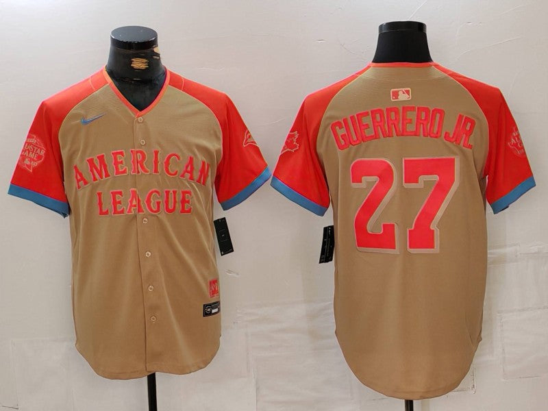 Men's American League Vladimir Guerrero Jr. #27 Cream 2024 MLB All-Star Game Limited Player Jerseys