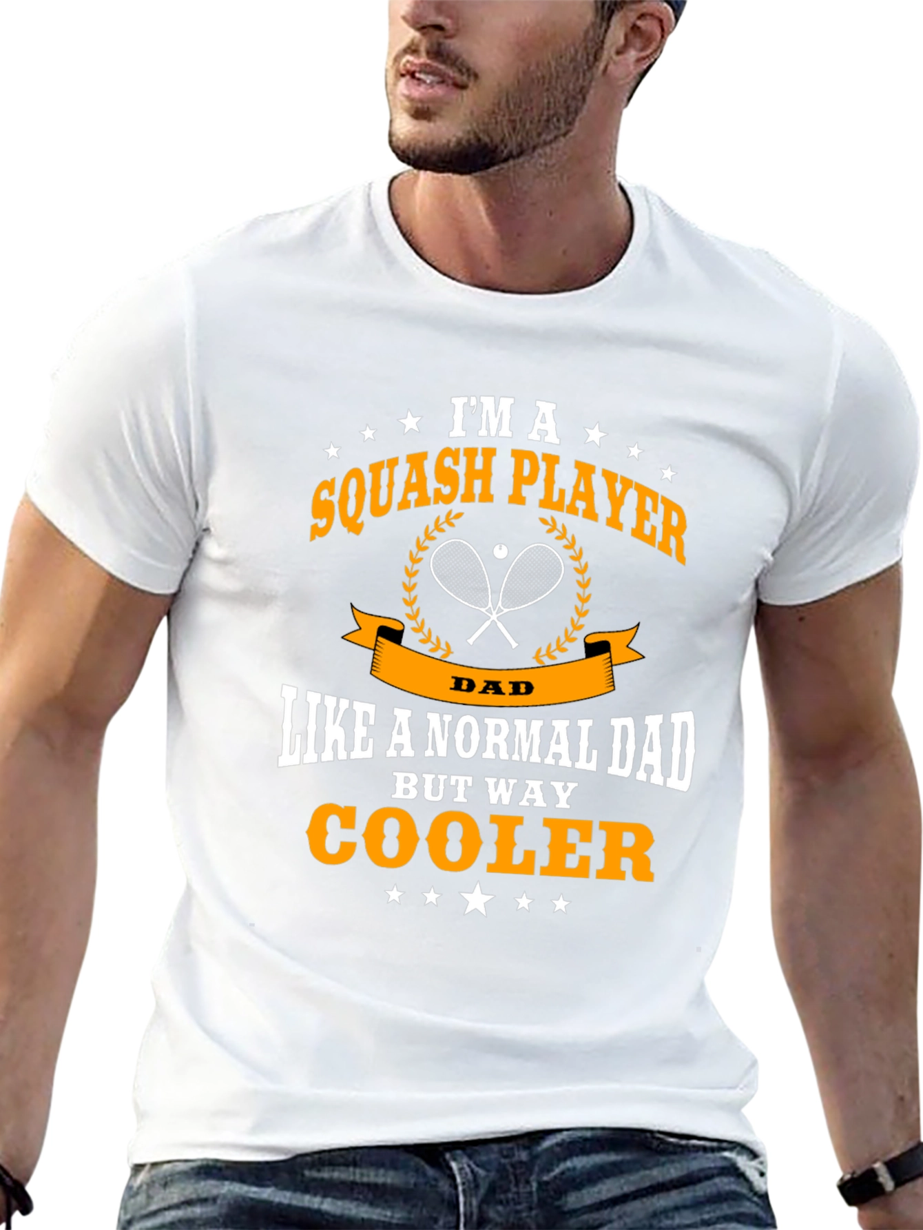 Squash Player Dad Graphic T-Shirt