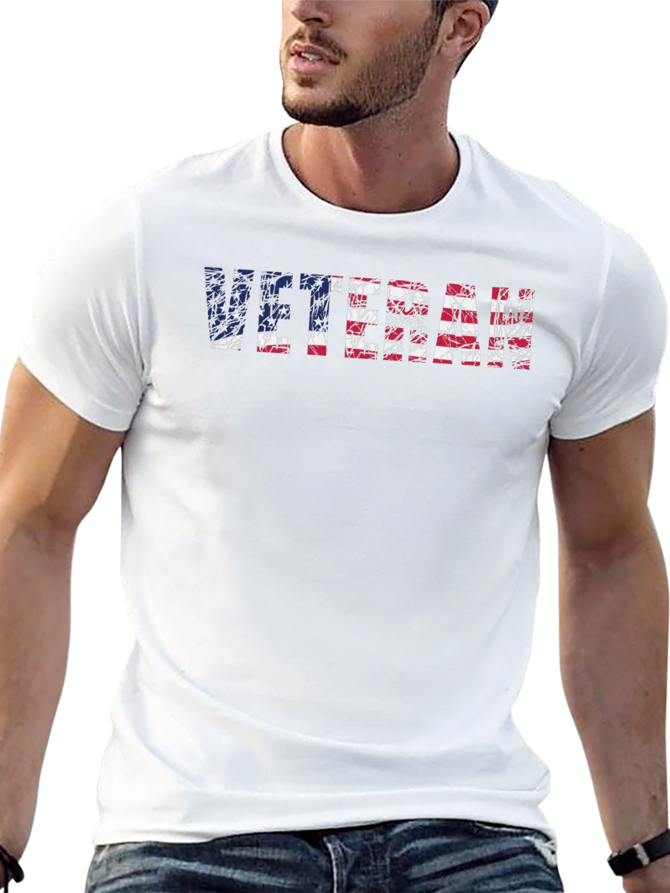 Veteran USA Flag Graphic T-Shirt