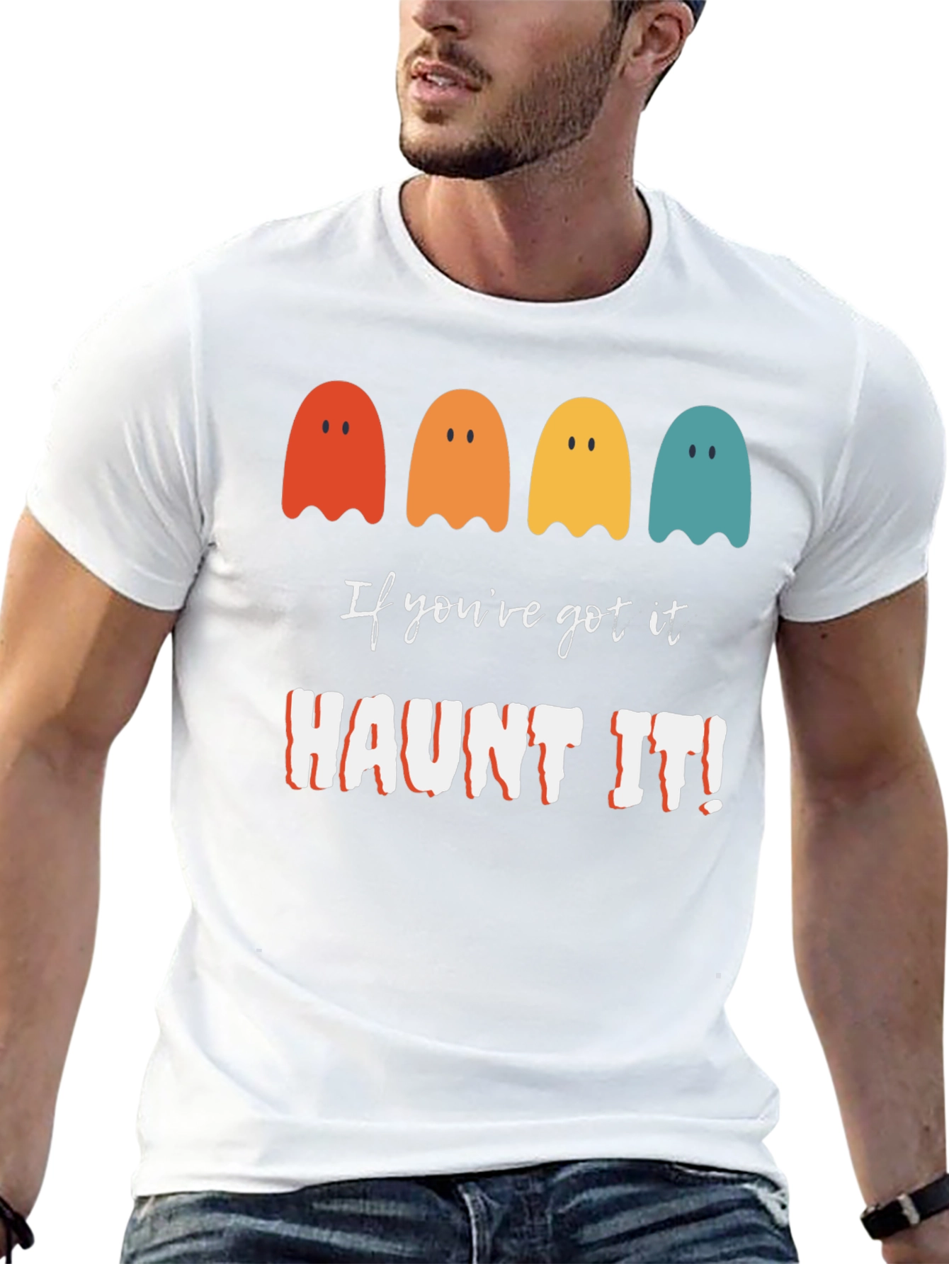 Haunt It! Ghost Graphic Tee - Halloween Shirt