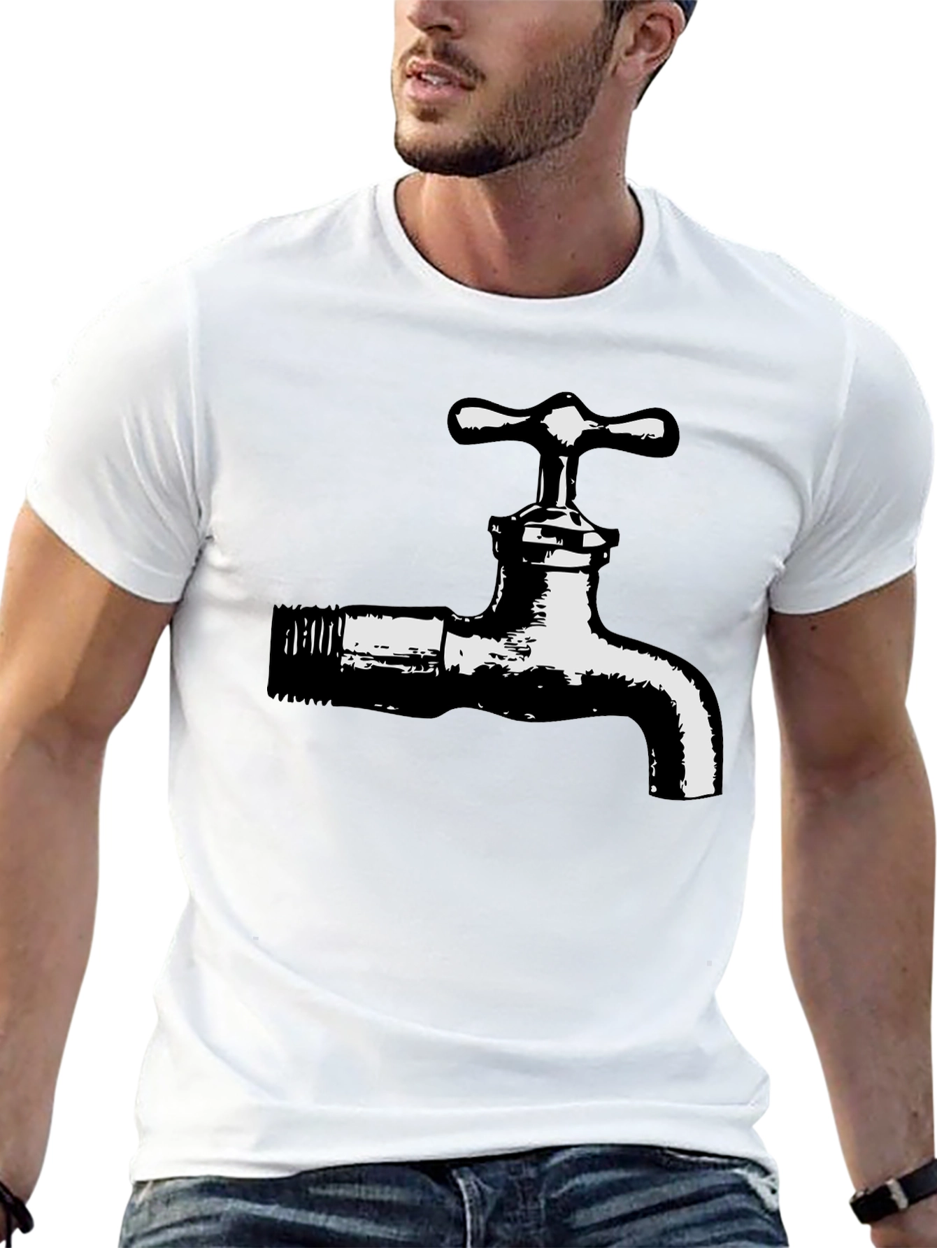 Faucet Graphic T-Shirt - Black