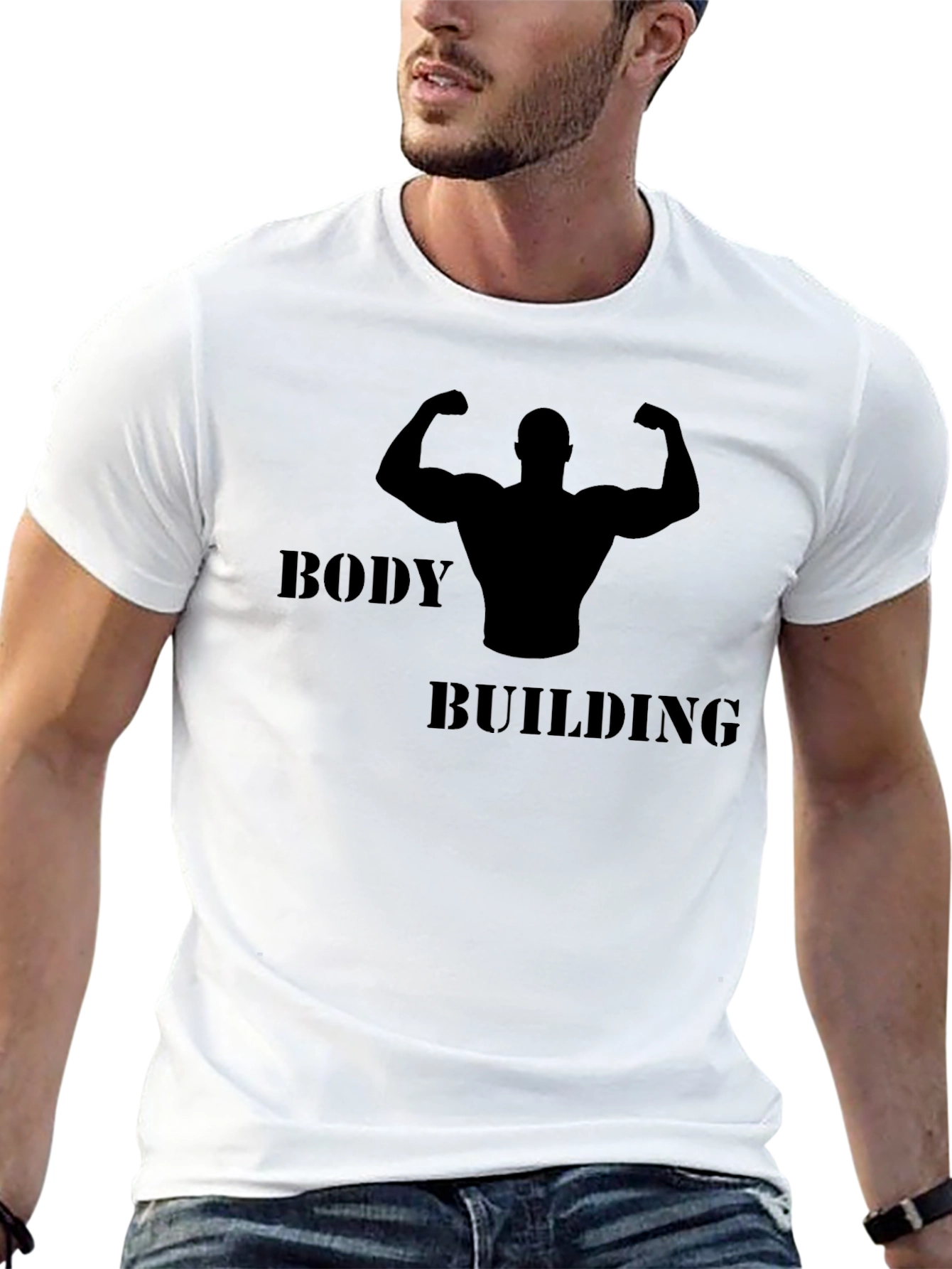 Bodybuilding Graphic Black T-Shirt