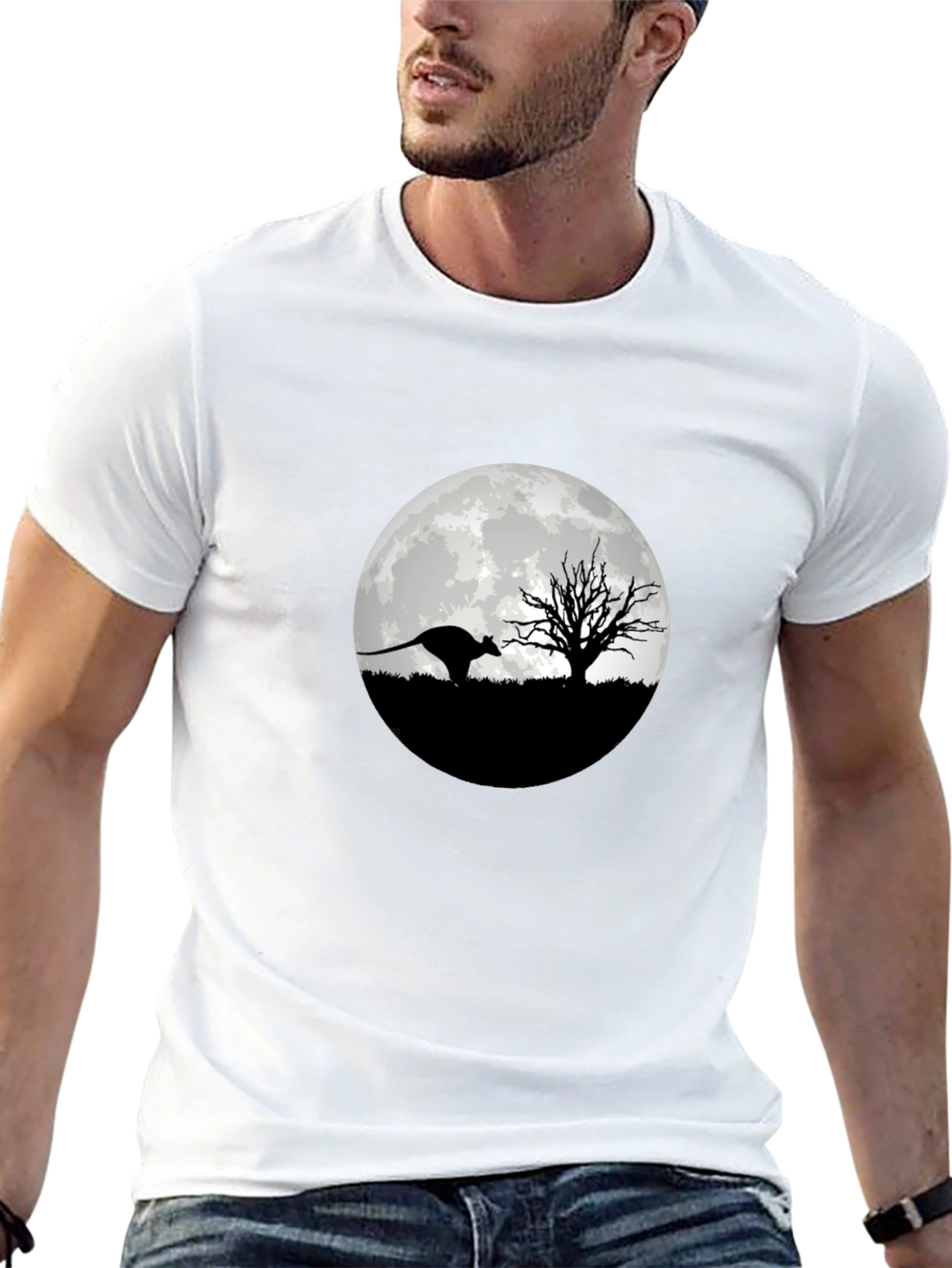 Kangaroo Moon Silhouette T-Shirt
