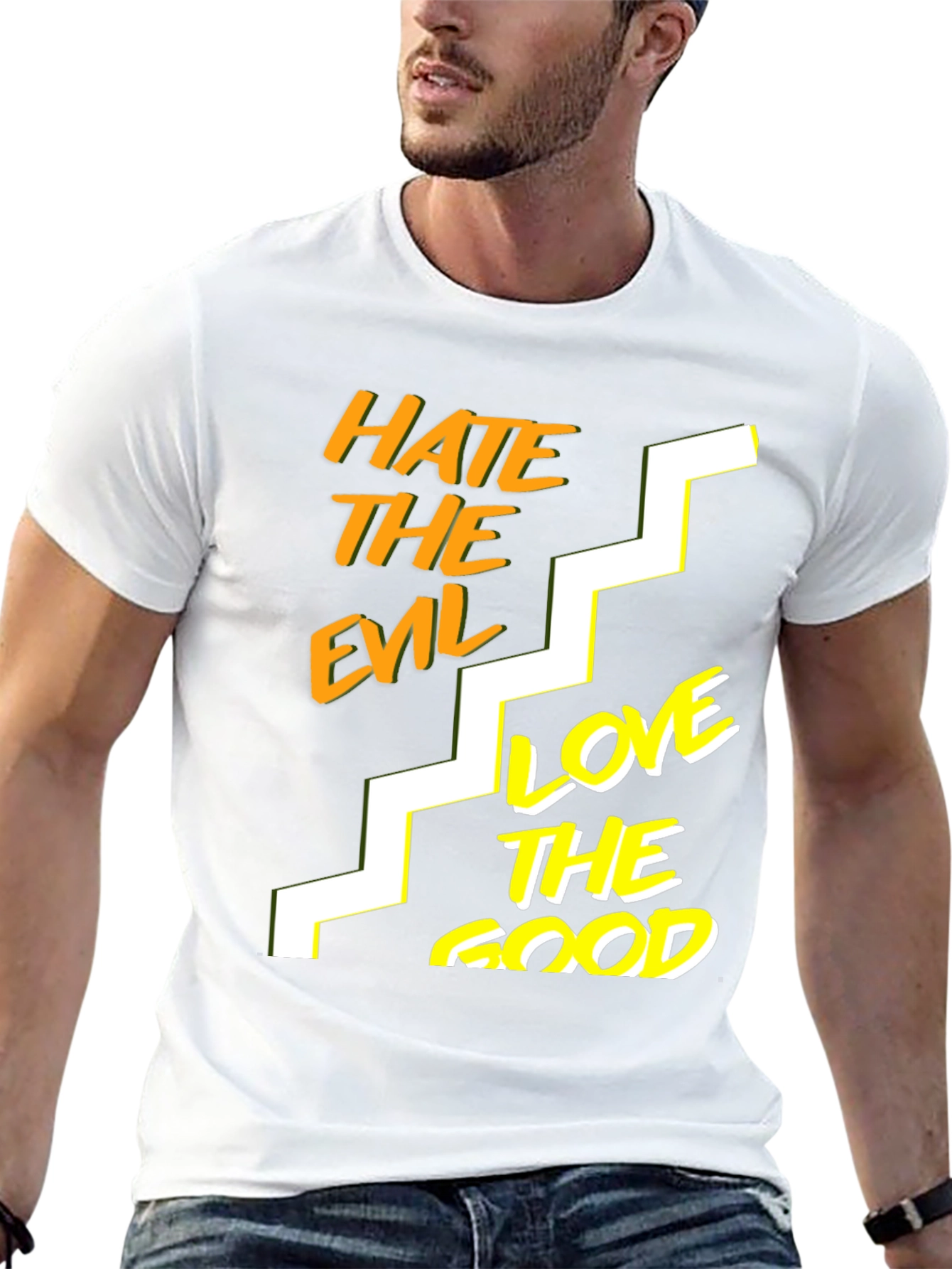 Hate The Evil Love The Good Black T-Shirt