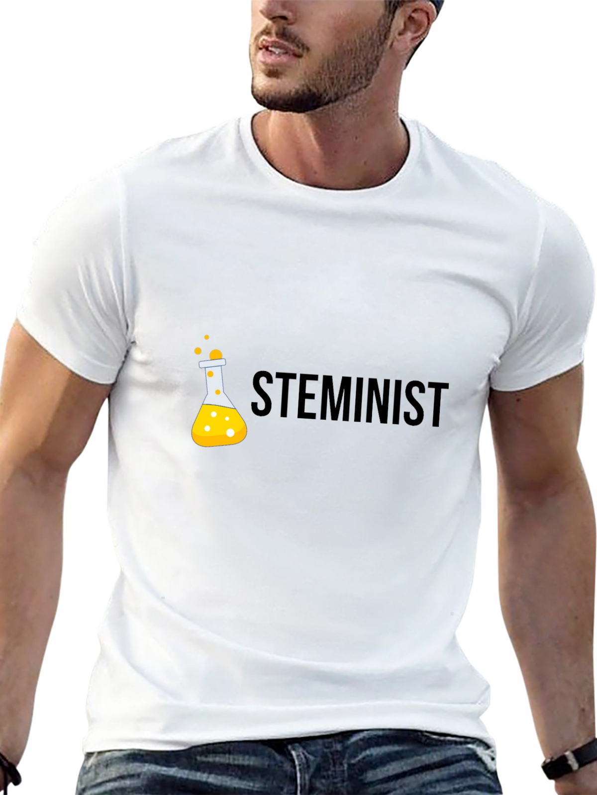 STEMinist Black T-Shirt - Science & Equality