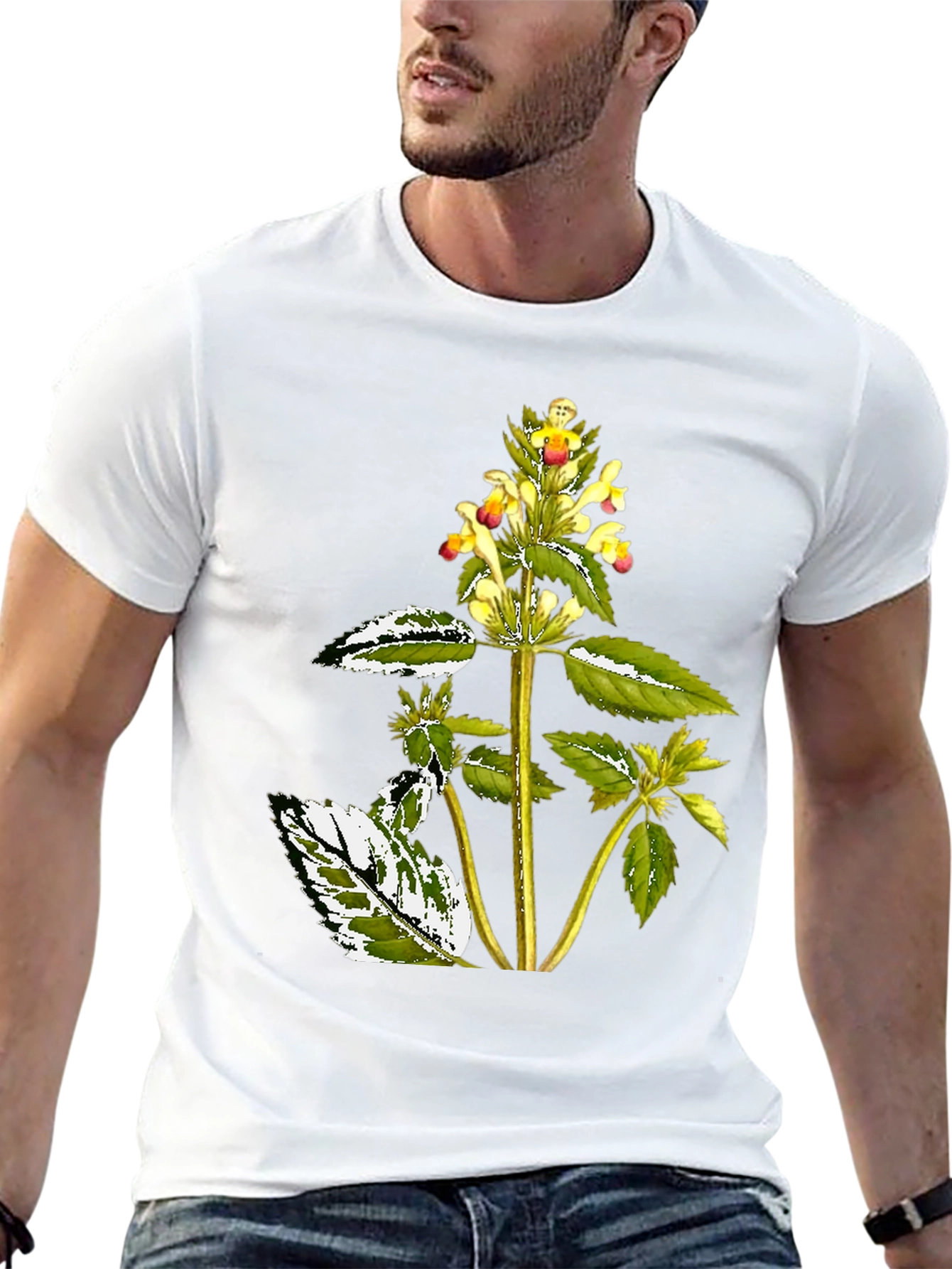 Botanical Graphic Black Tee