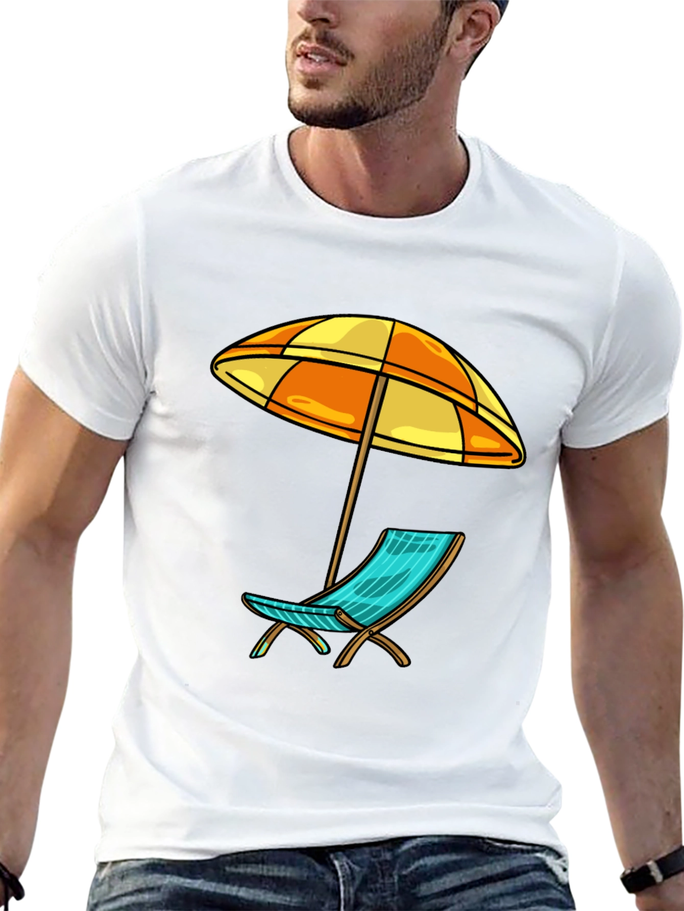 Beach Chair & Umbrella Graphic Tee