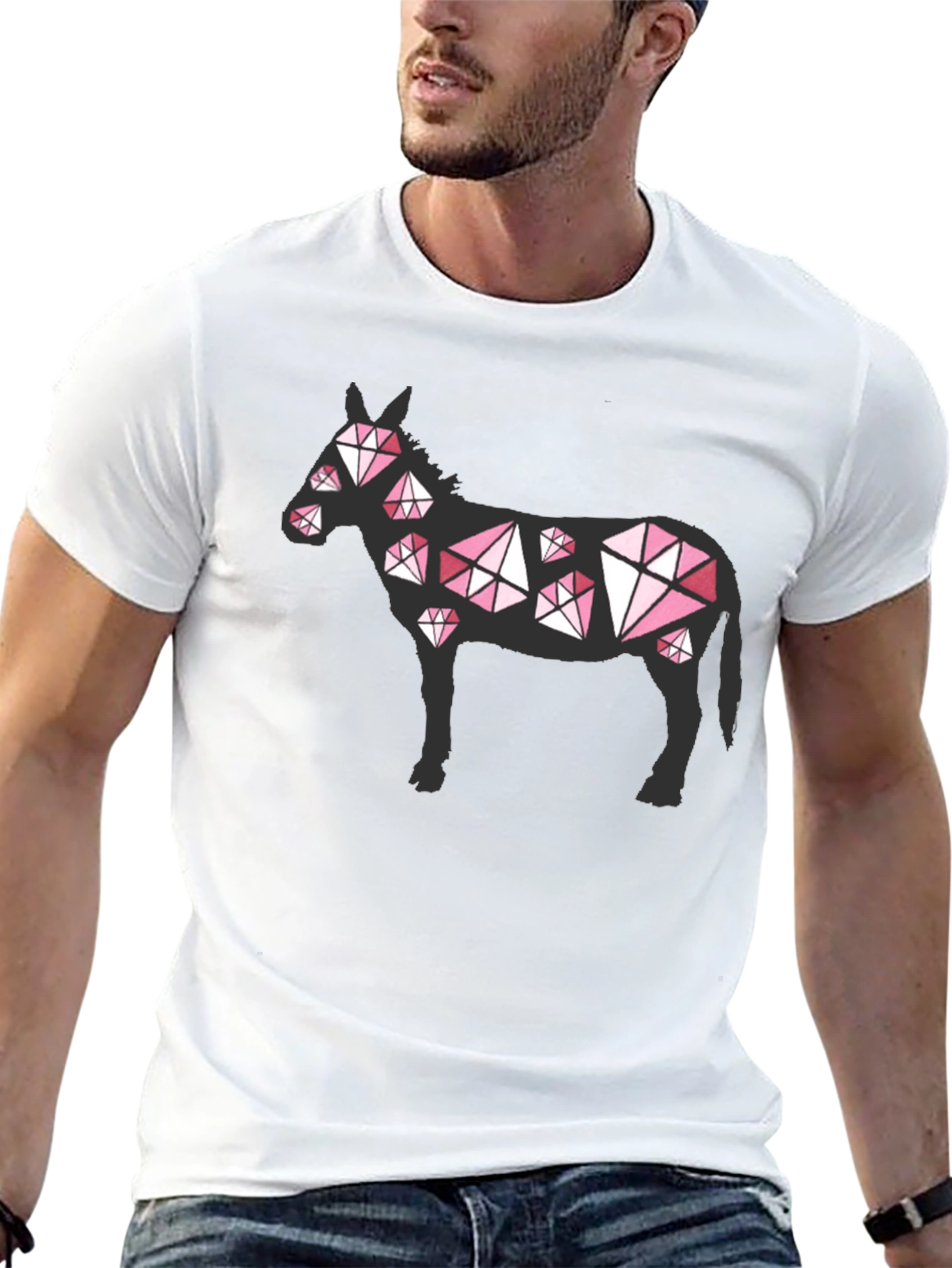 Diamond Donkey Graphic T-Shirt - Funky Mens Tee