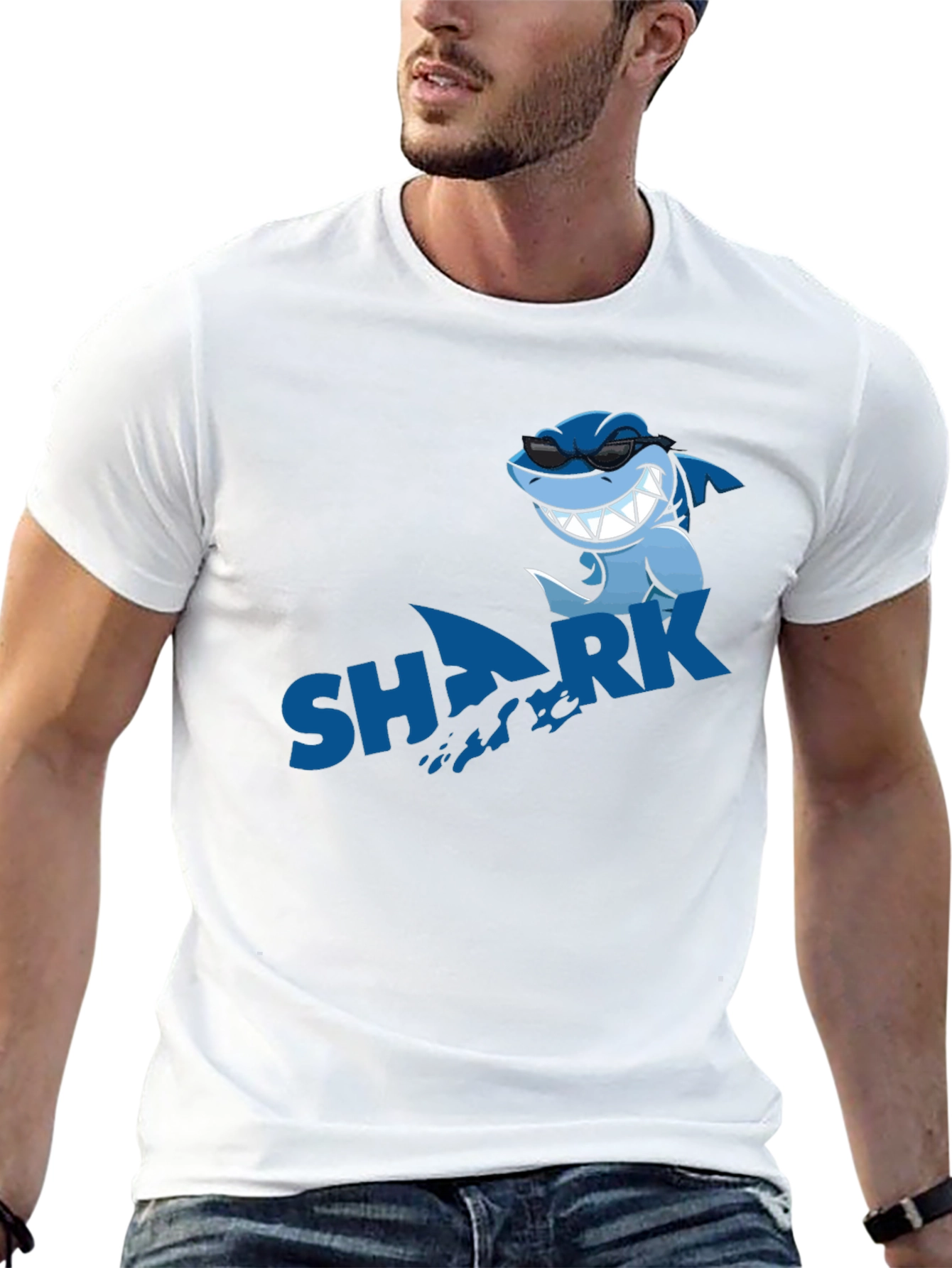 Cool Shark Graphic Black T-Shirt