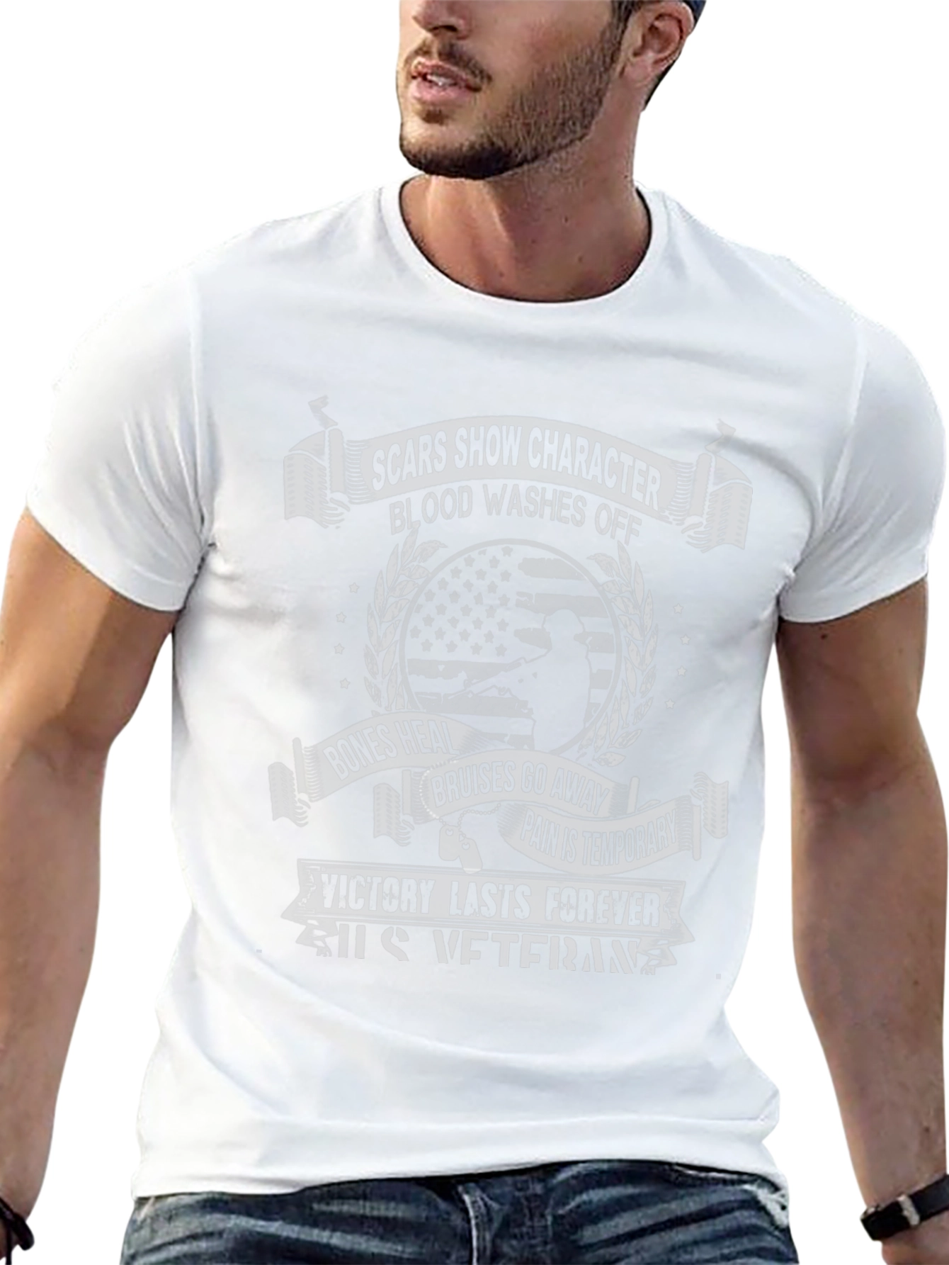 US Veteran Graphic T-Shirt - Scars Show Character