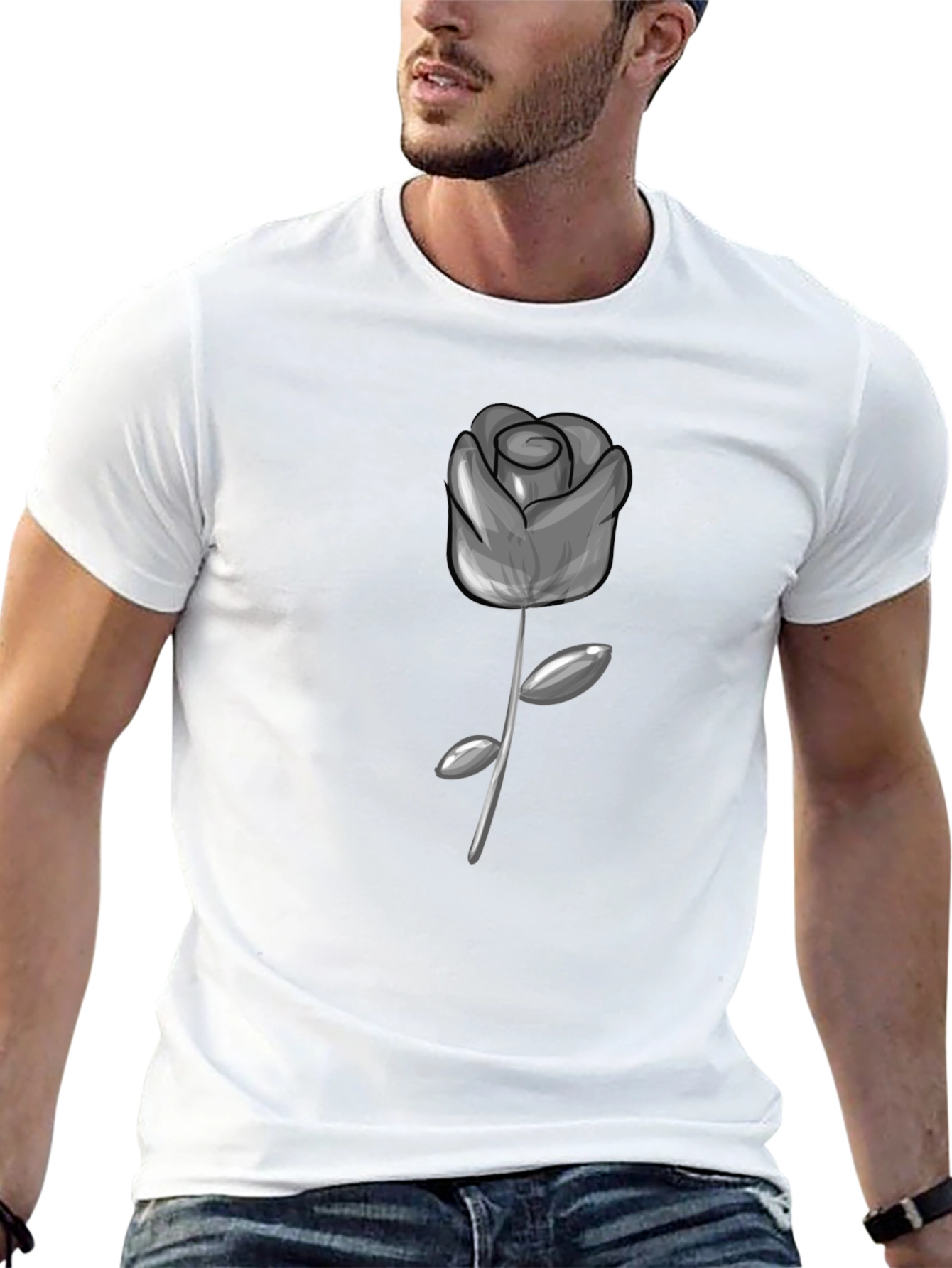 Rose Graphic Tee - Modern Style