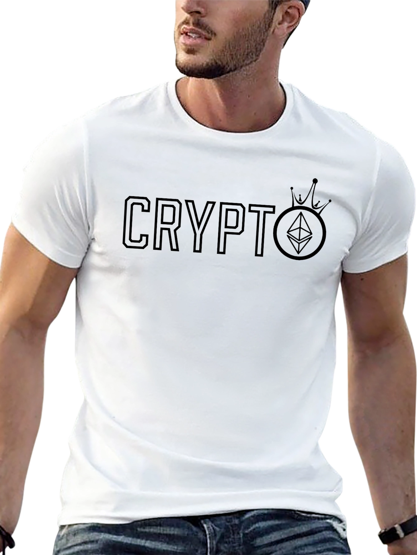 Crypto Crown Ethereum Black T-Shirt