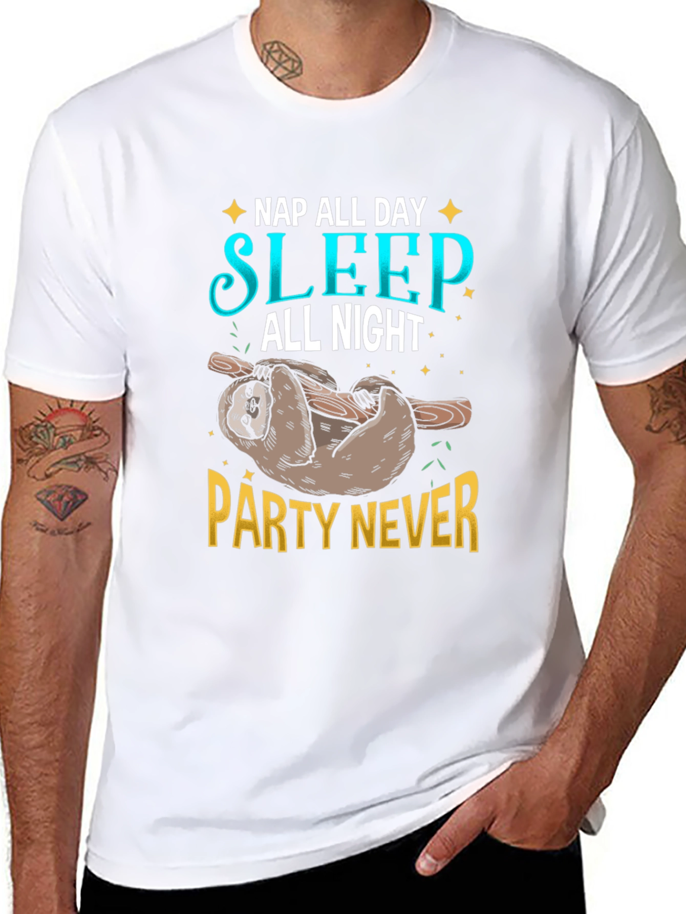Nap All Day Sloth Graphic Tee