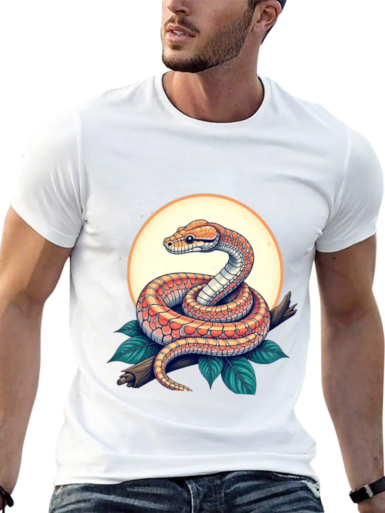 Snake Graphic Tee - Reptile Design