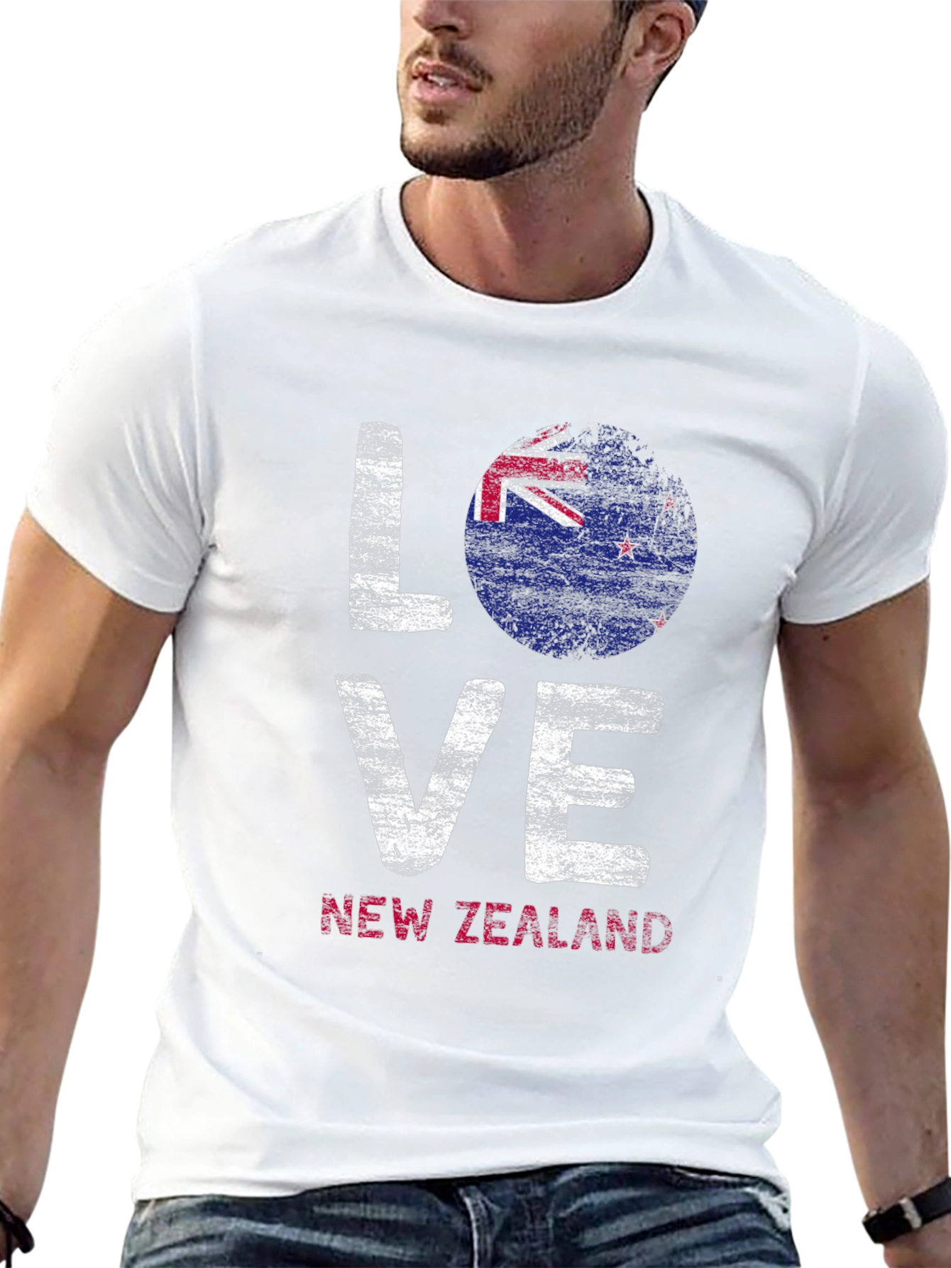 Love New Zealand Flag Graphic Tee