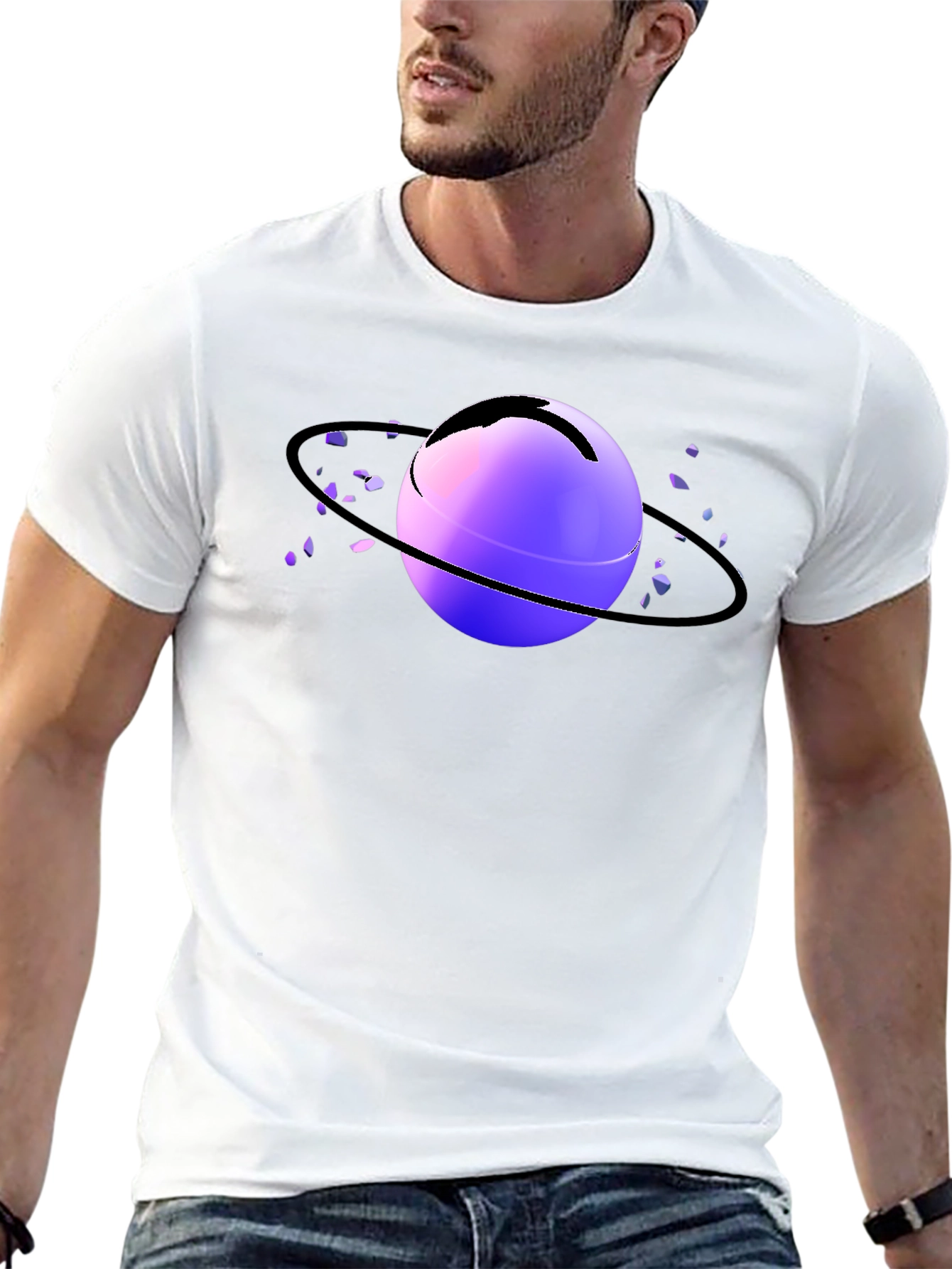 Planet Graphic T-Shirt - Black
