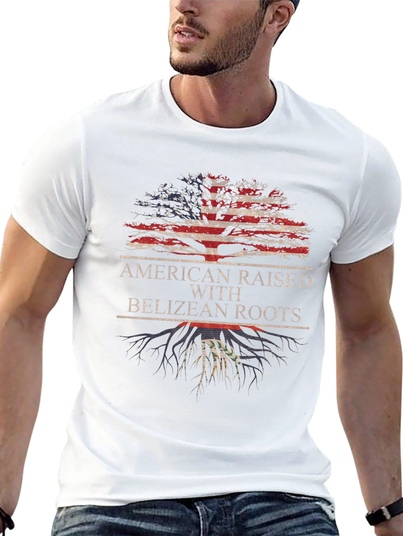 American Raised with Belizean Roots T-Shirt