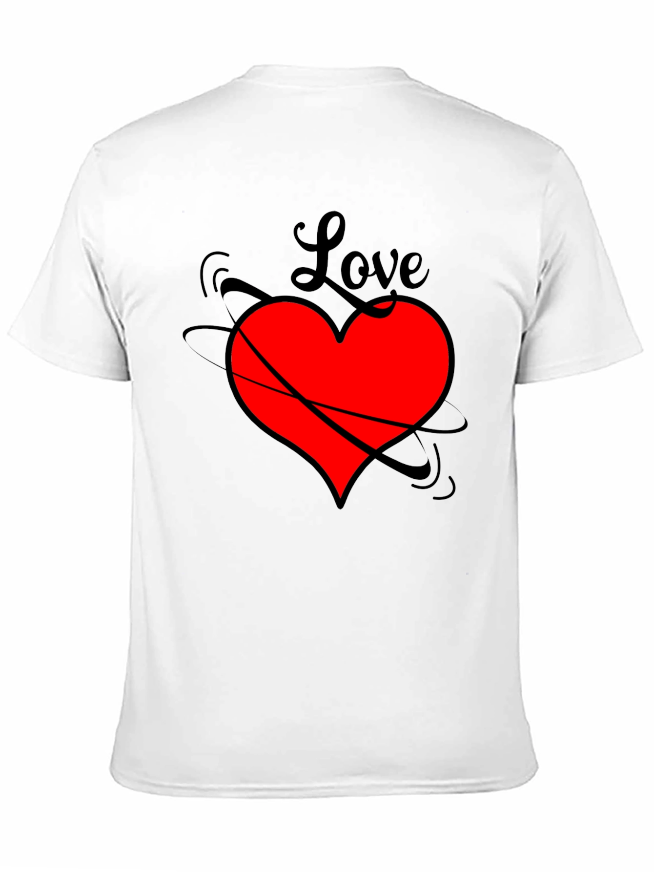 Love Heart Black T-Shirt - Stylish Graphic Tee