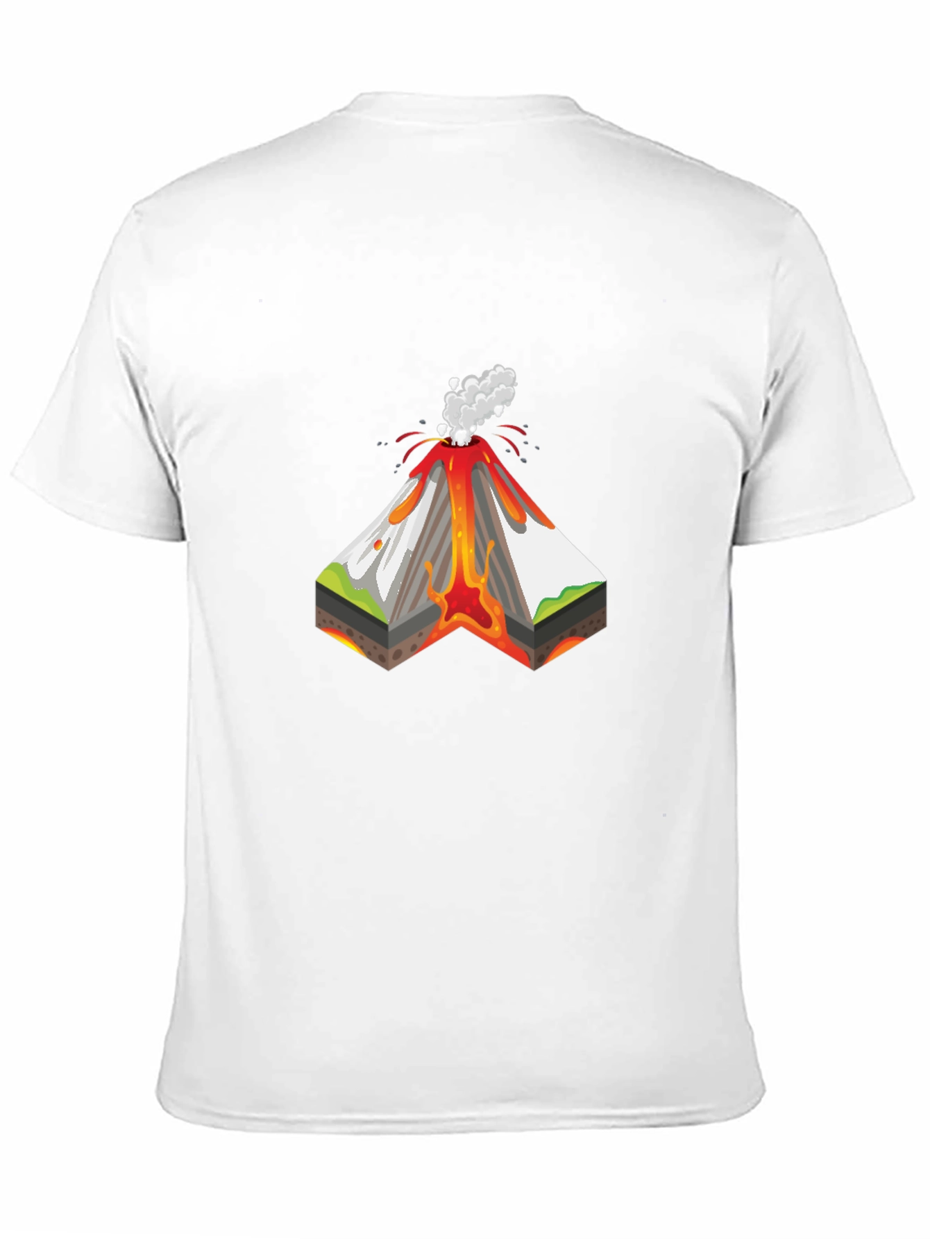 Volcano Cross Section Graphic Tee - Unique Science Shirt