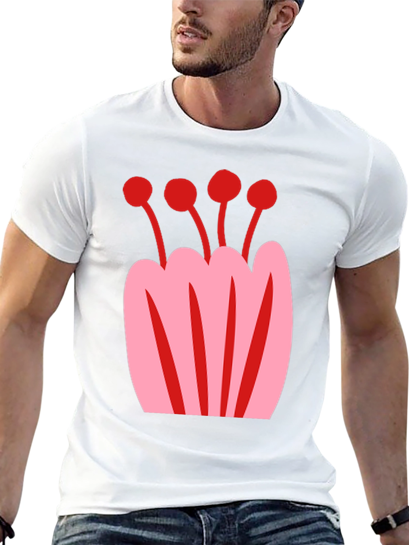 Floral Graphic Tee - Black Unisex T-Shirt
