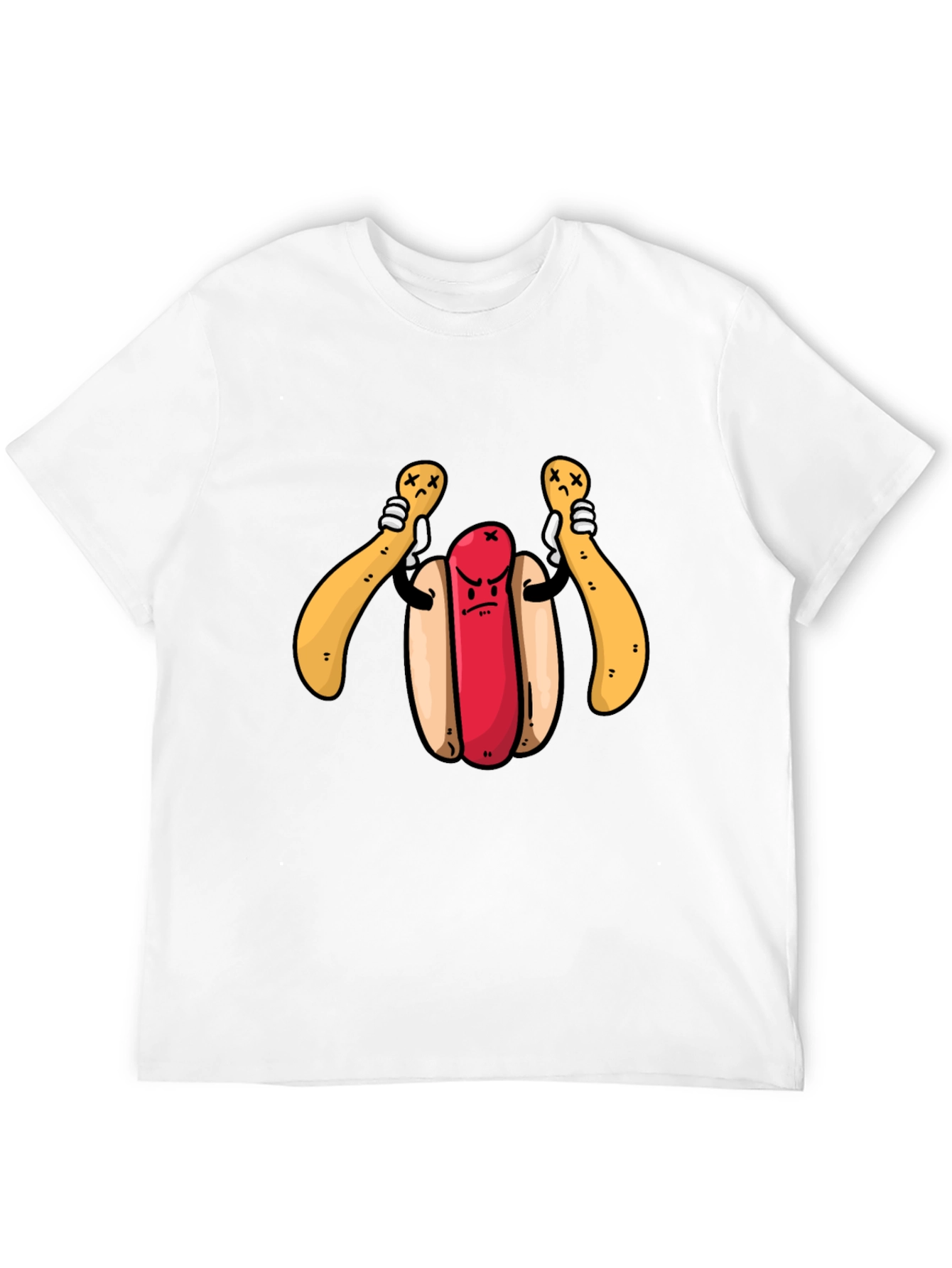 Funny Hotdog T-Shirt - Angry Dog