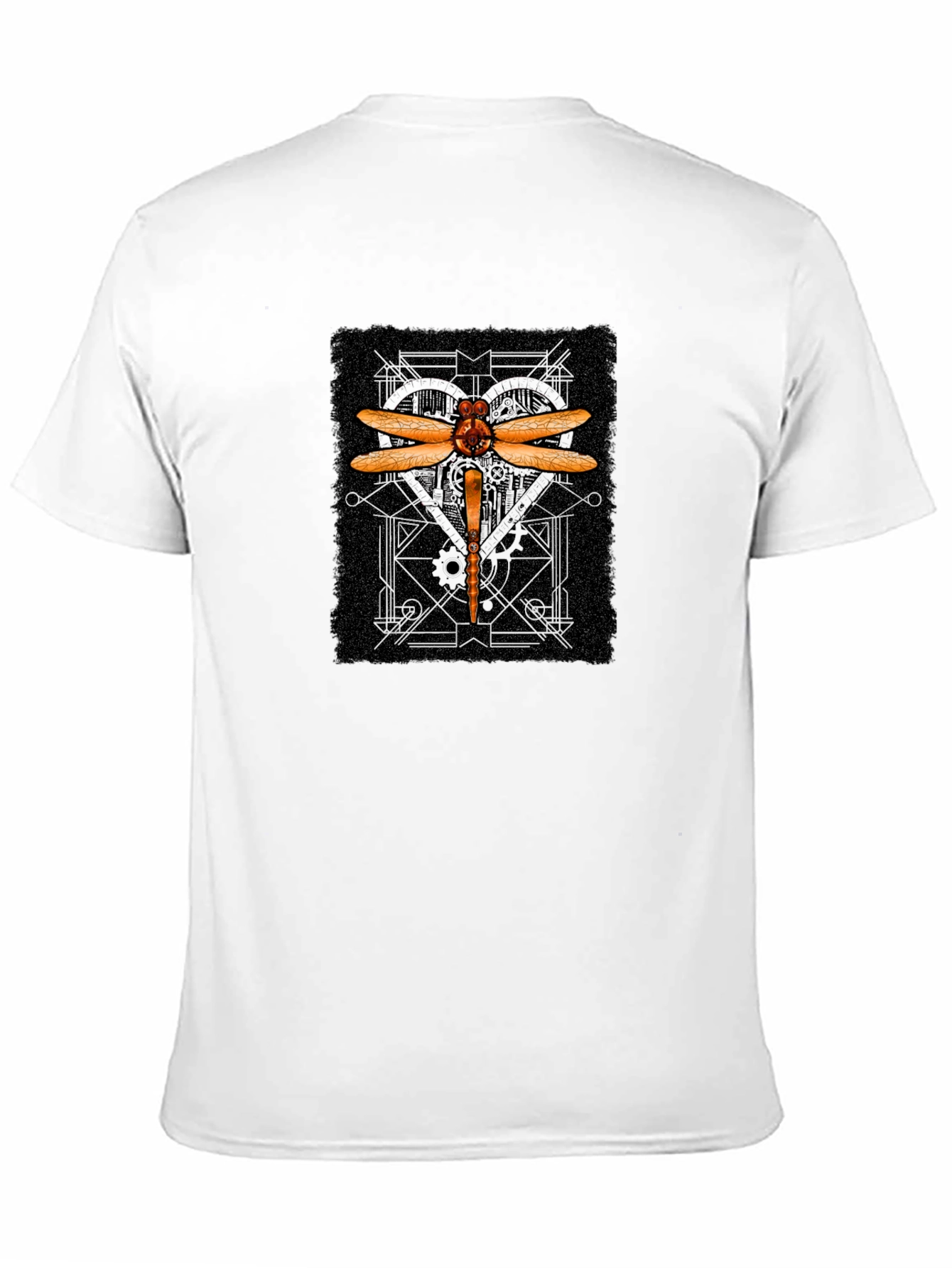 Steampunk Dragonfly Graphic Black T-Shirt