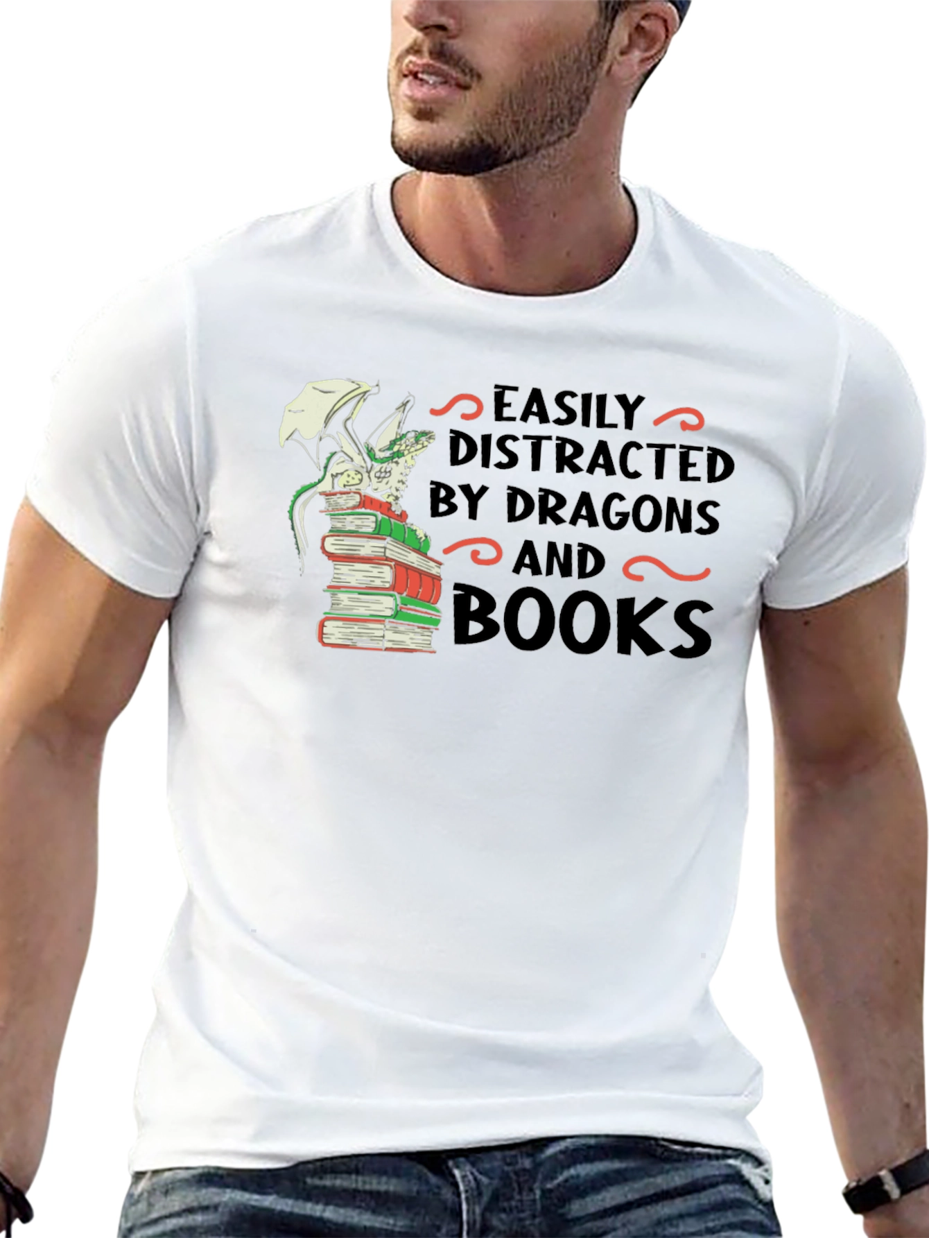 Dragon and Books T-Shirt