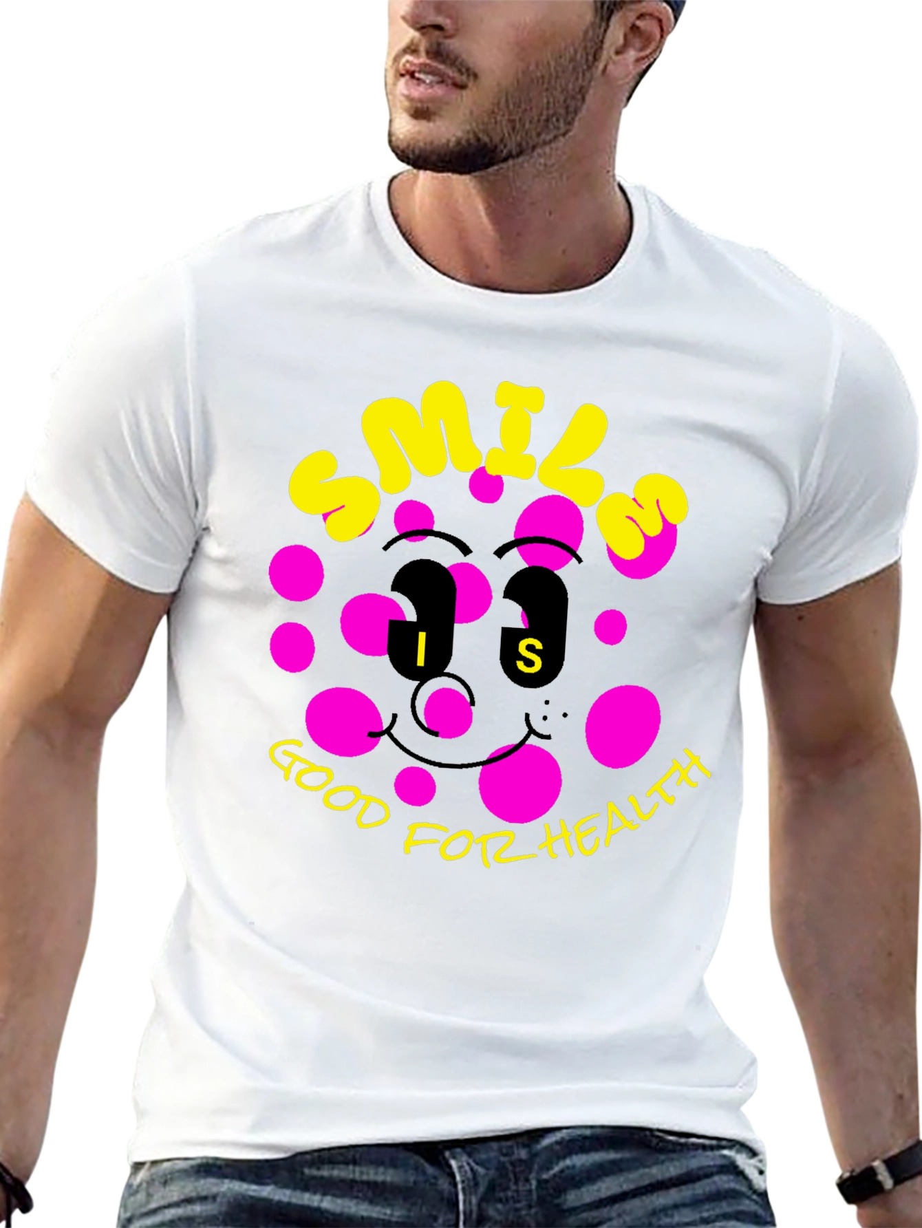 Smile Good for Health Black T-Shirt
