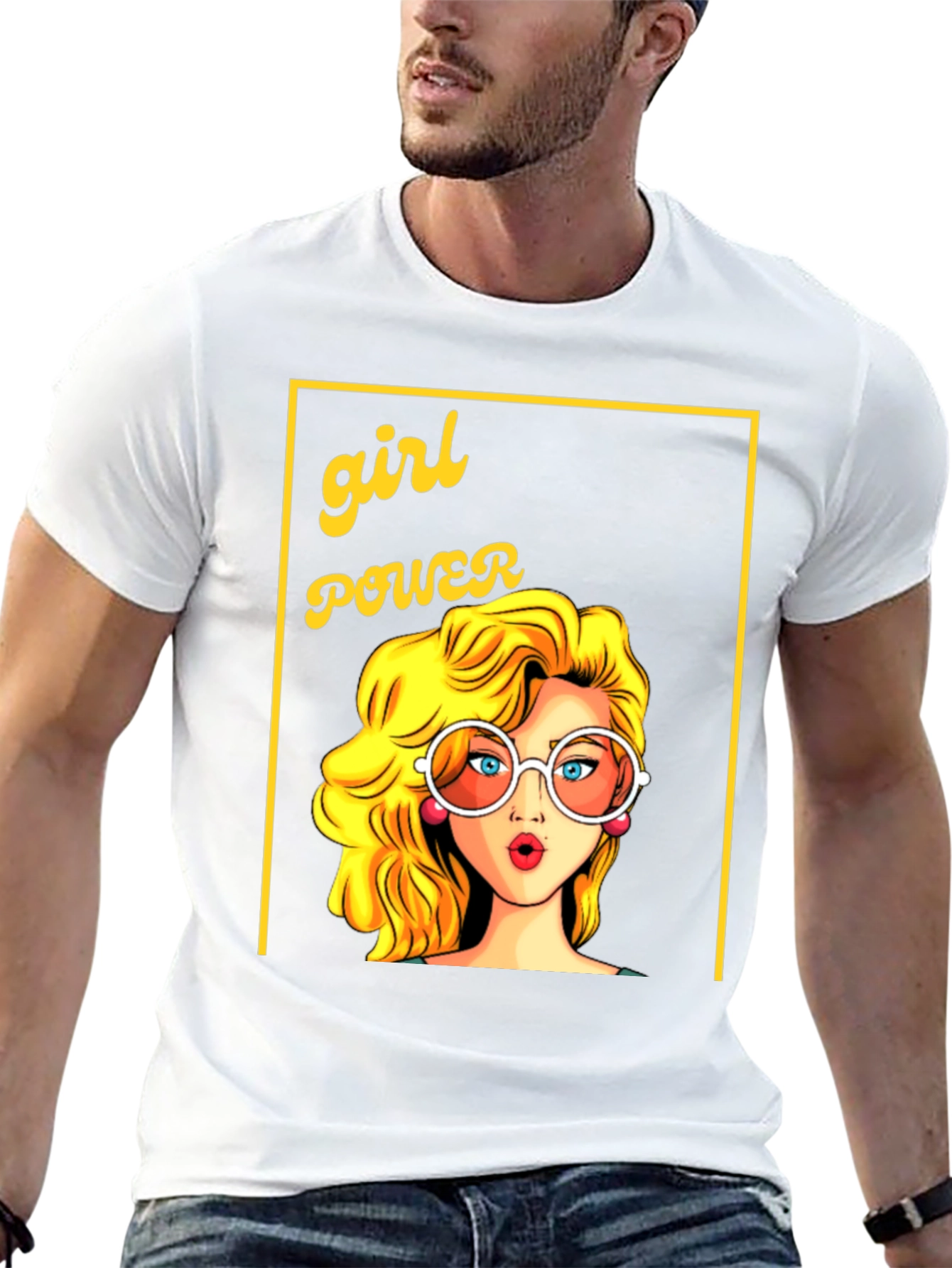 Girl Power Graphic Tee - Retro Cartoon