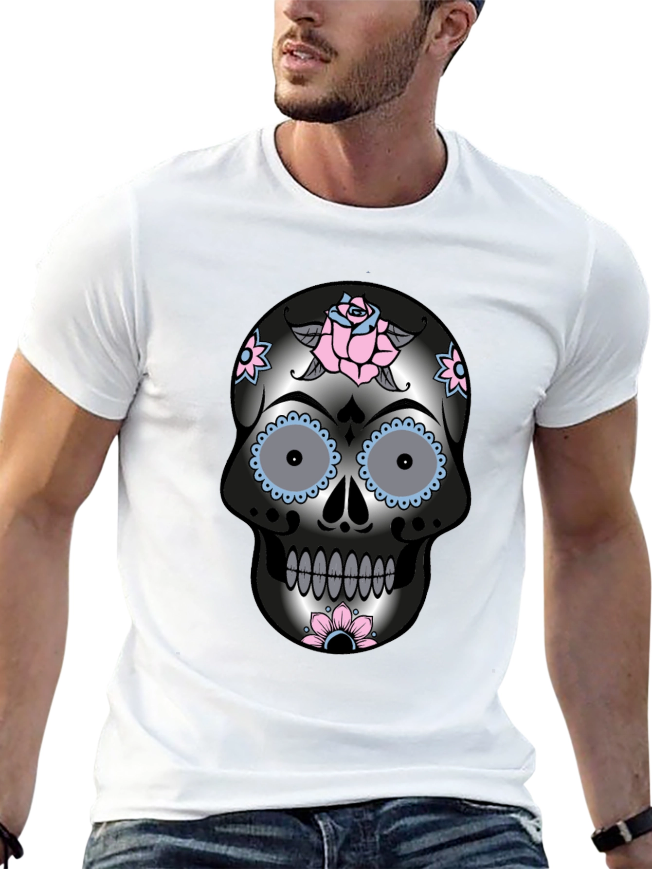 Sugar Skull Graphic T-Shirt - Day of the Dead