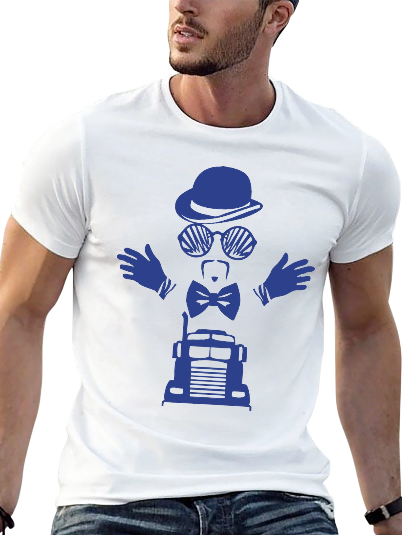 Blue Truck Driver Graphic T-Shirt