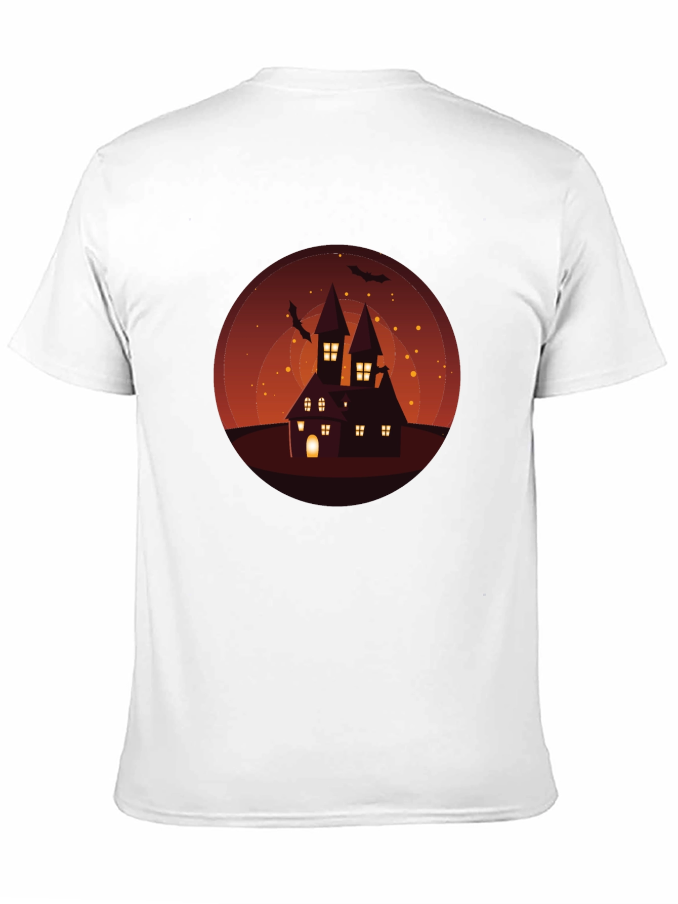 Spooky Halloween Haunted House Graphic Tee