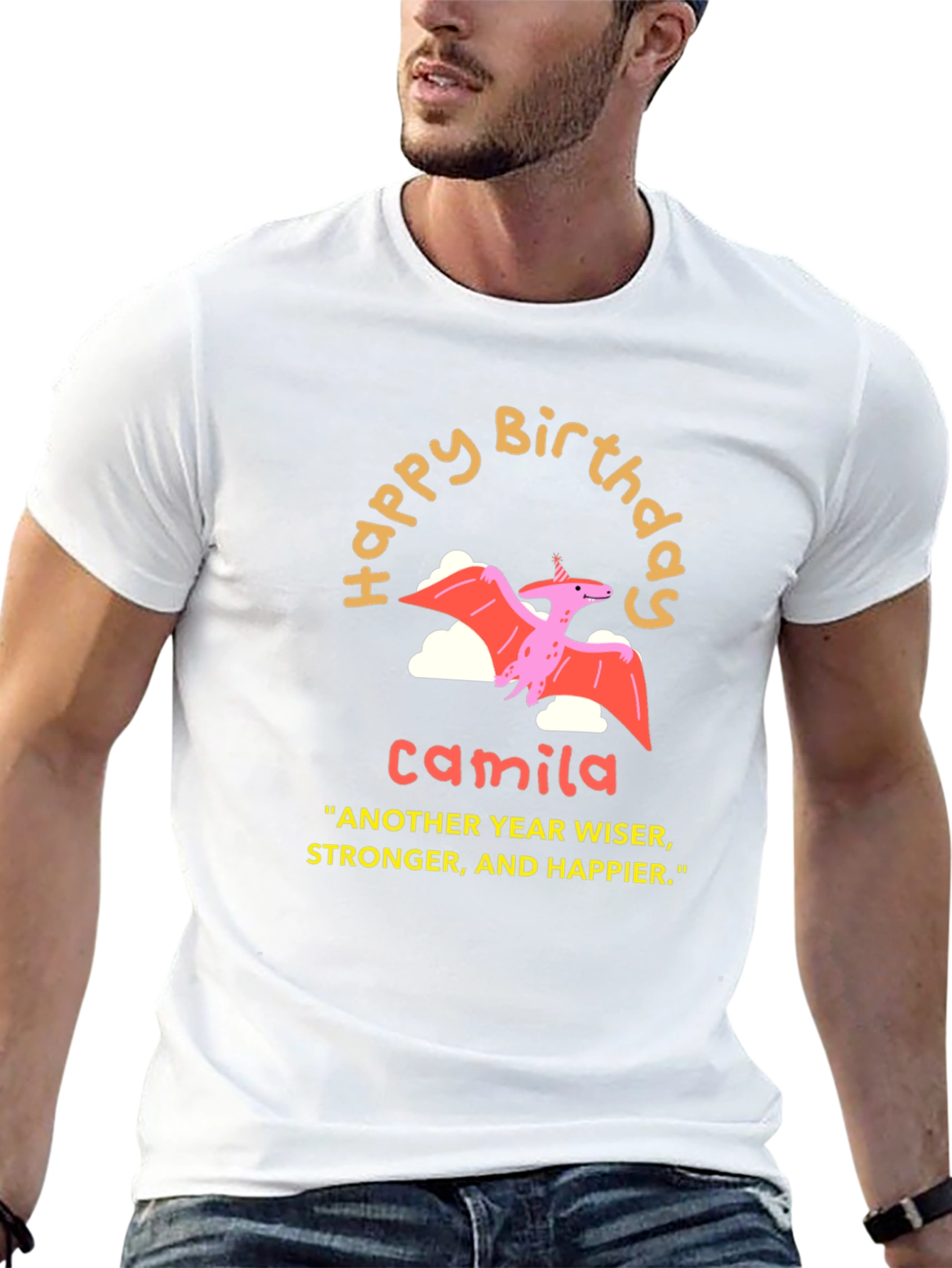 Camila Birthday Pterodactyl T-Shirt - Another Year Wiser!
