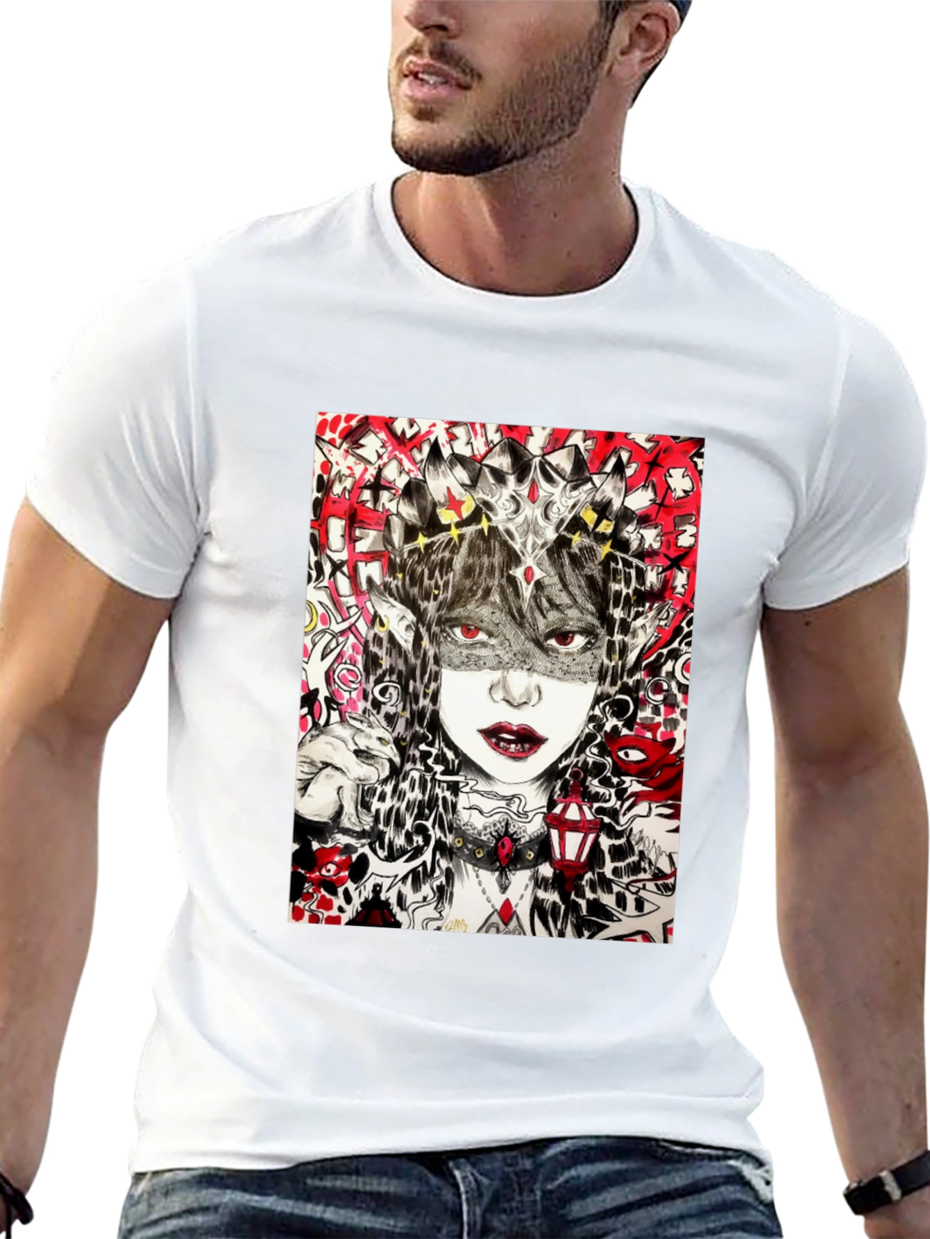 Edgy Graphic Tee - Black T-Shirt