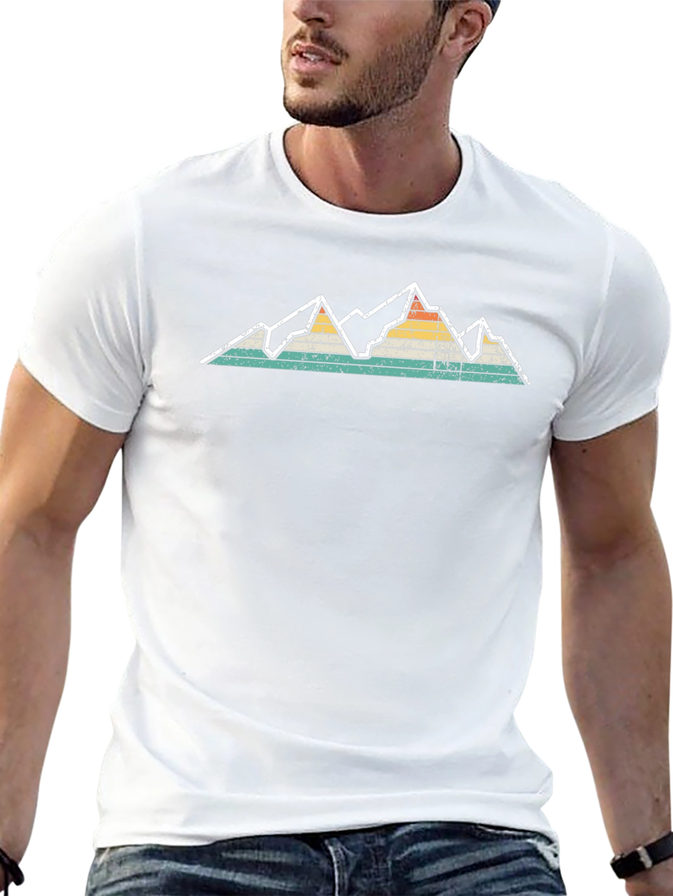 Retro Mountain Graphic Tee - Black