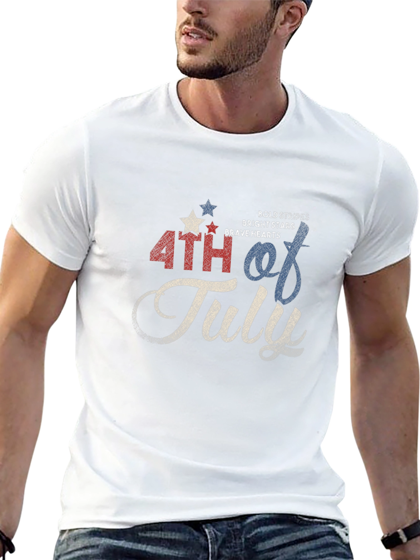 4th of July Graphic T-Shirt - Patriotic Design