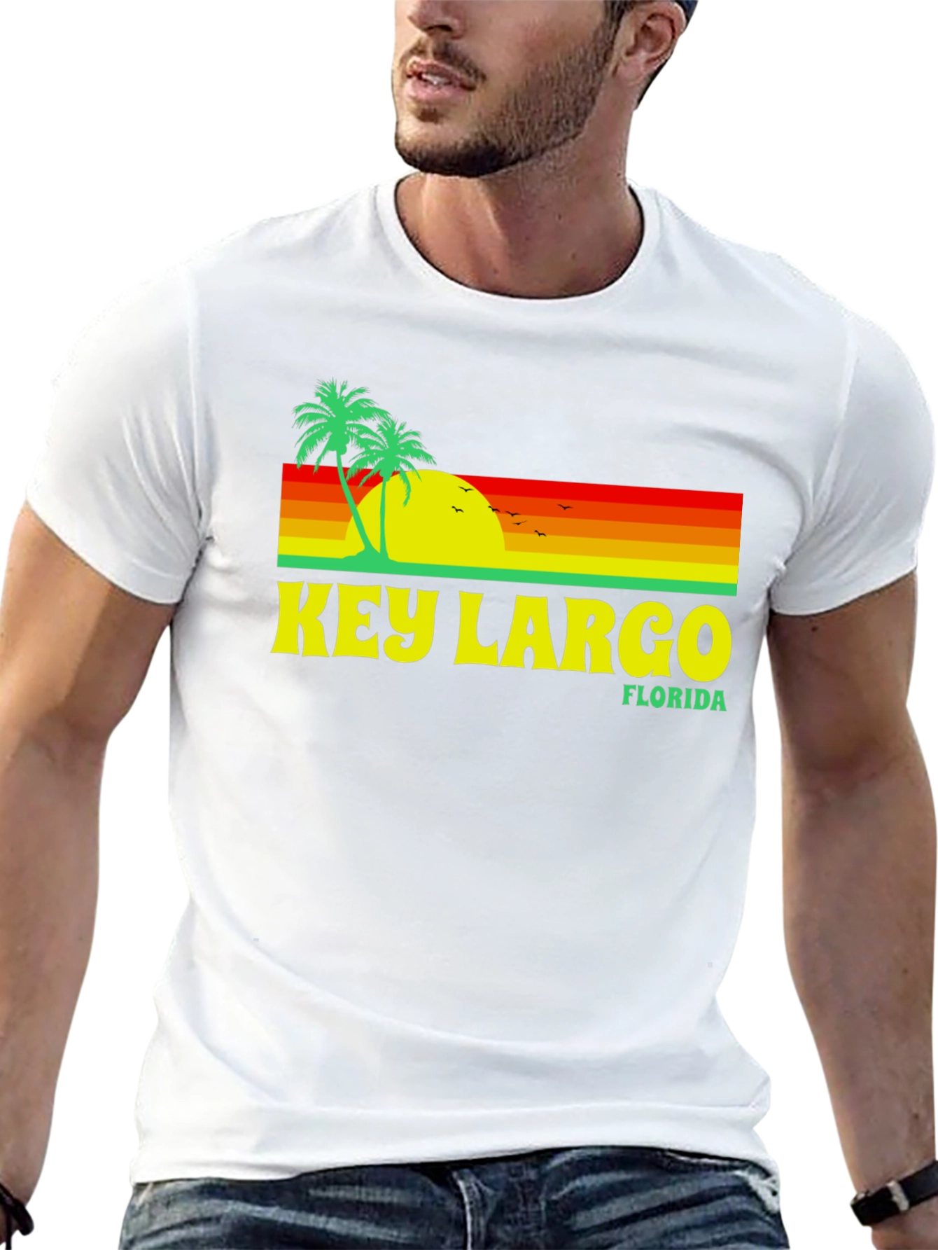 Key Largo Florida Retro Graphic T-Shirt