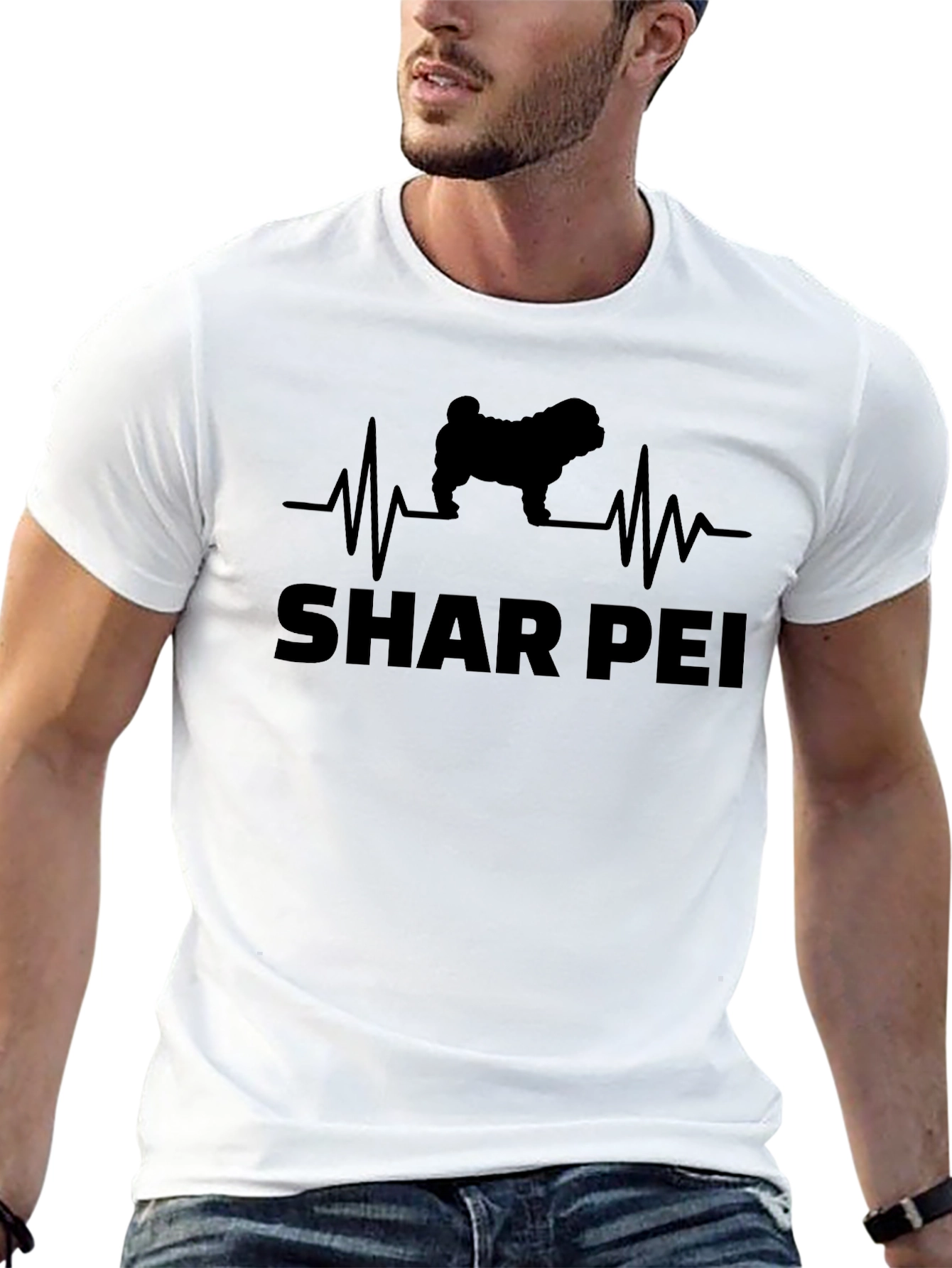 Shar Pei Heartbeat T-Shirt - Dog Lover Tee