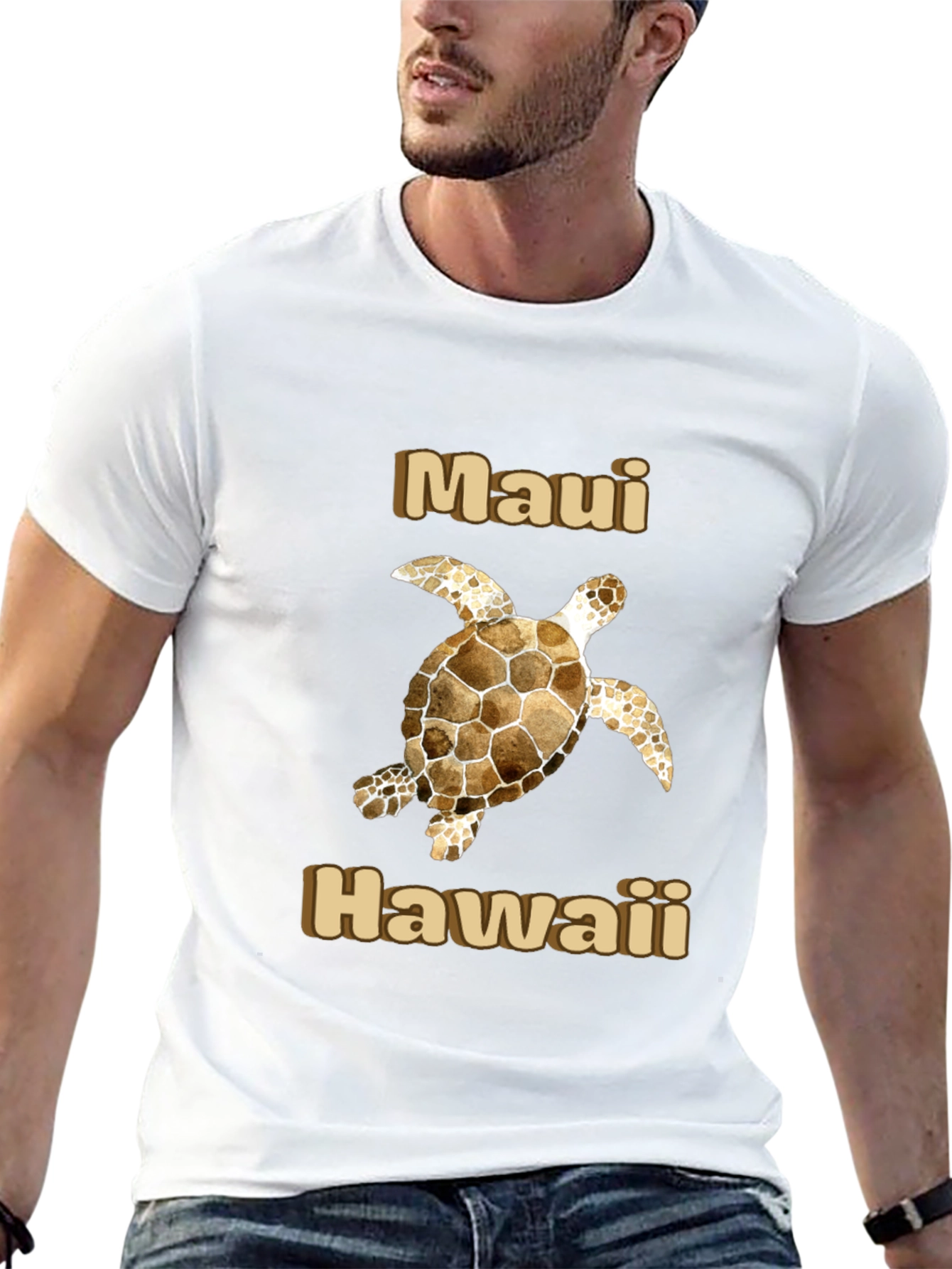 Maui Hawaii Turtle Graphic T-Shirt