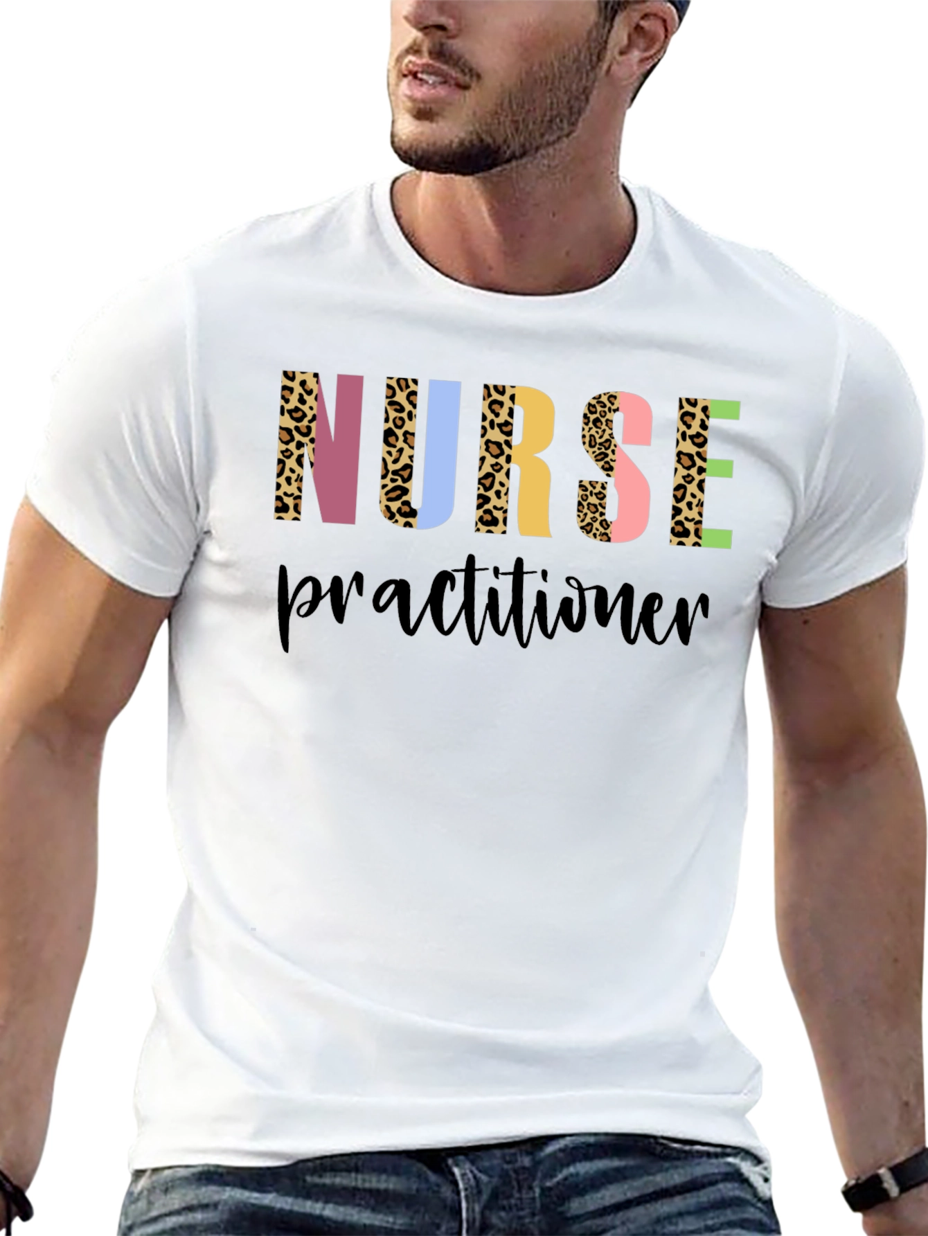 Nurse Practitioner Leopard Print Graphic Tee