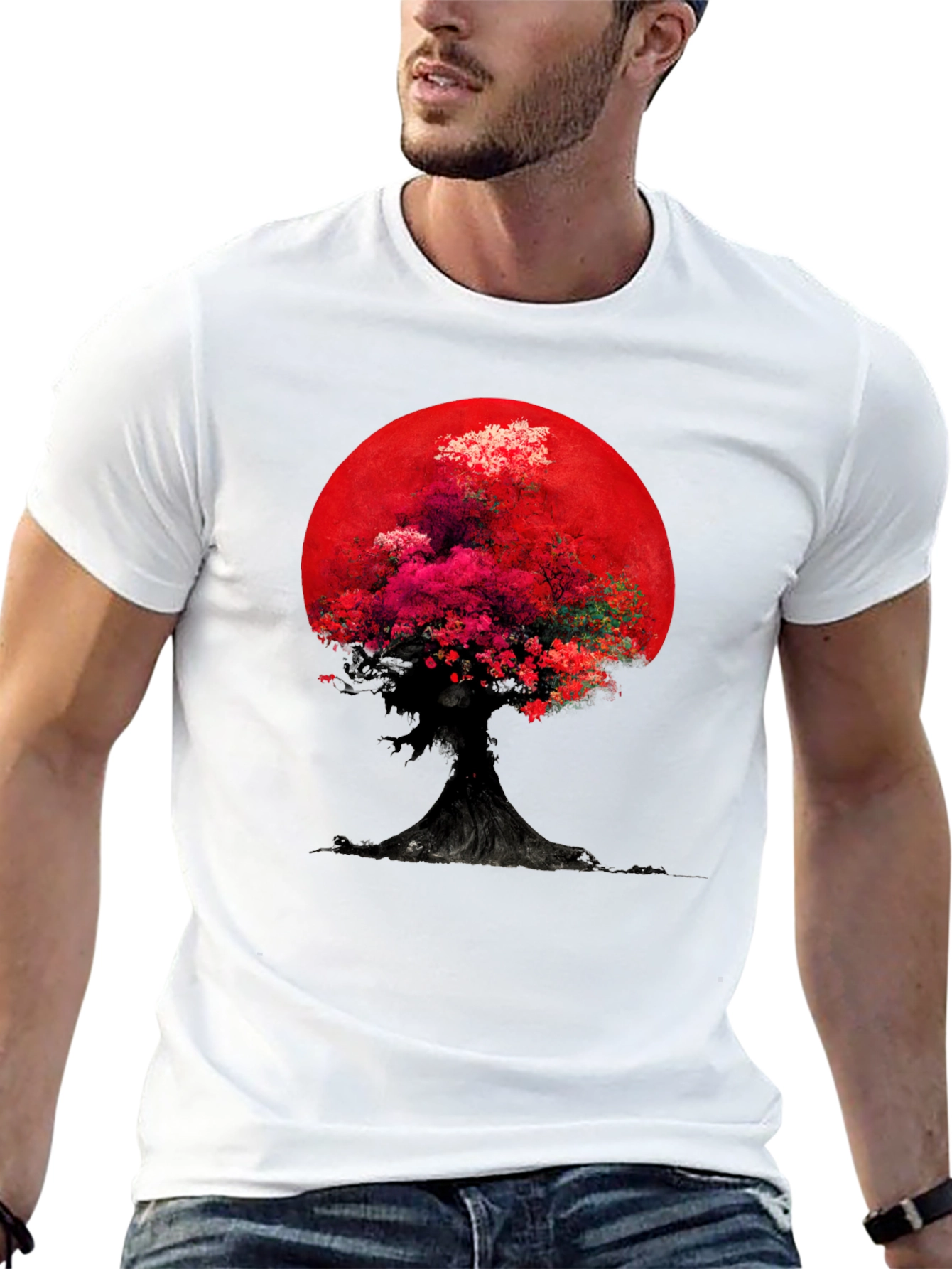 Tree of Life Red Moon Graphic Tee